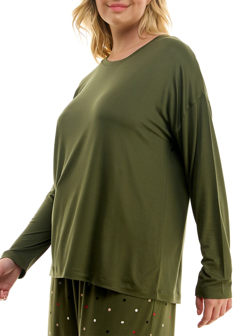 Plus Size Luxe Long Sleeve Sleep T-Shirt