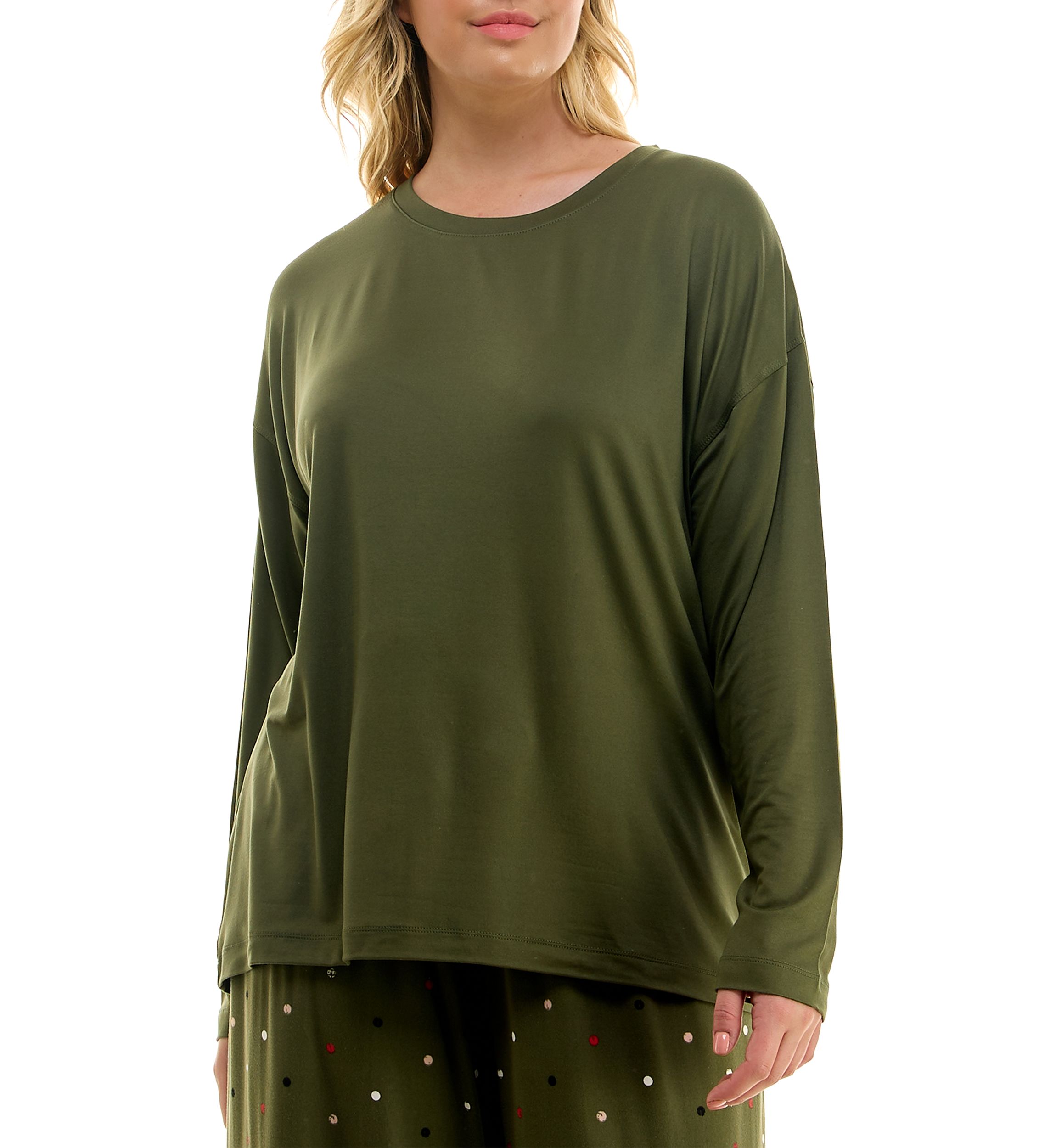 Plus Size Luxe Long Sleeve Sleep T-Shirt