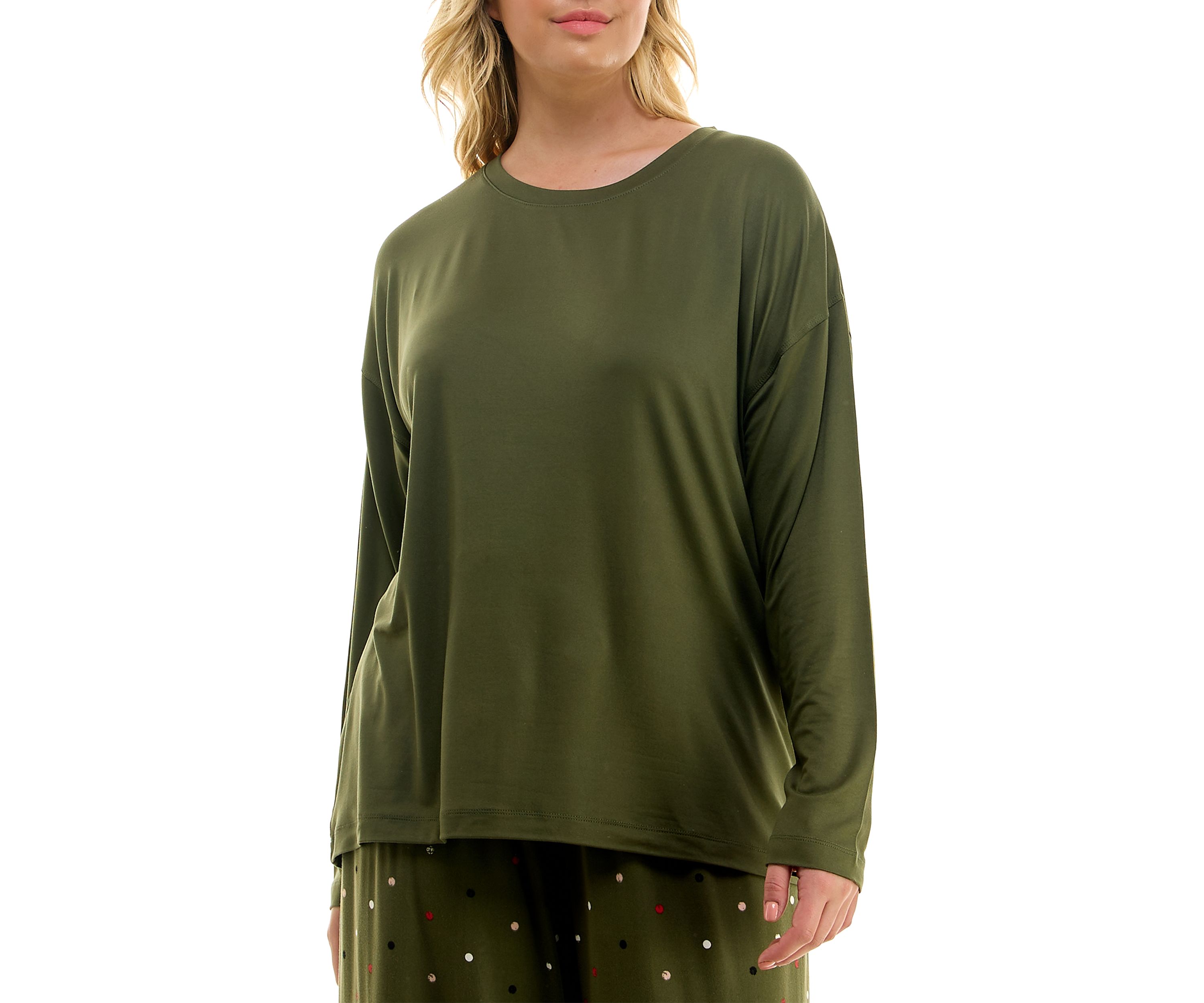 Plus Size Luxe Long Sleeve Sleep T-Shirt