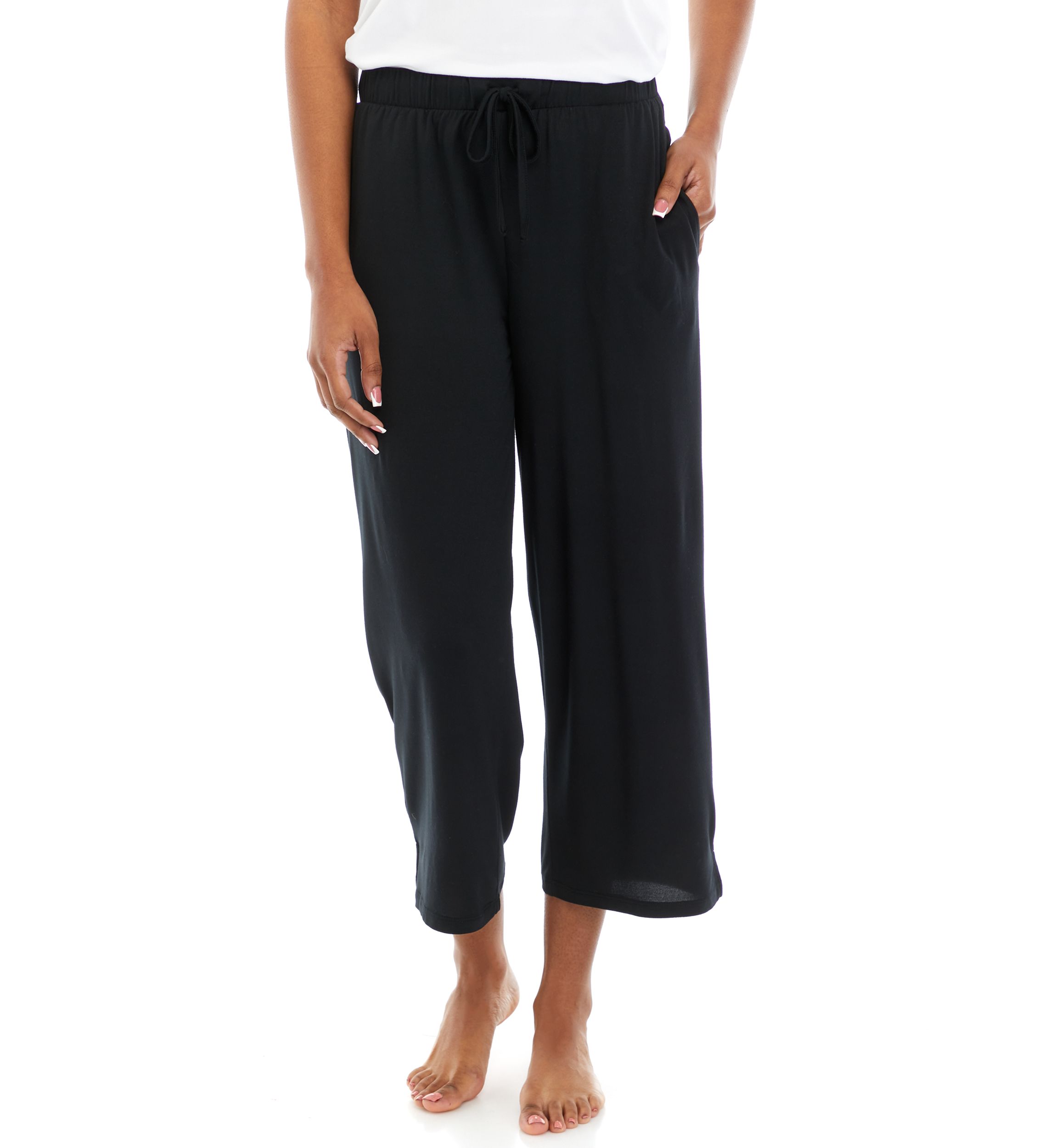 Womens Luxe Knit Capri Pajama Pants