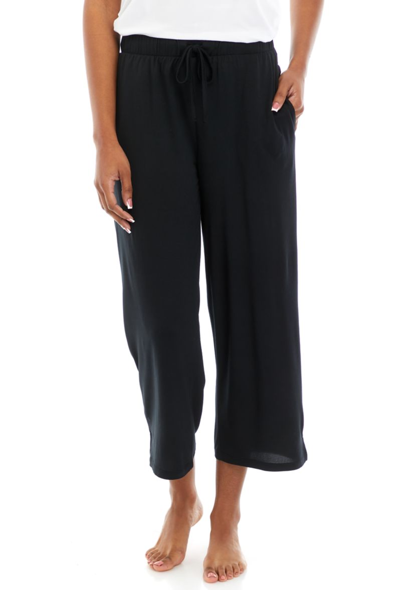 Womens Luxe Knit Capri Pajama Pants
