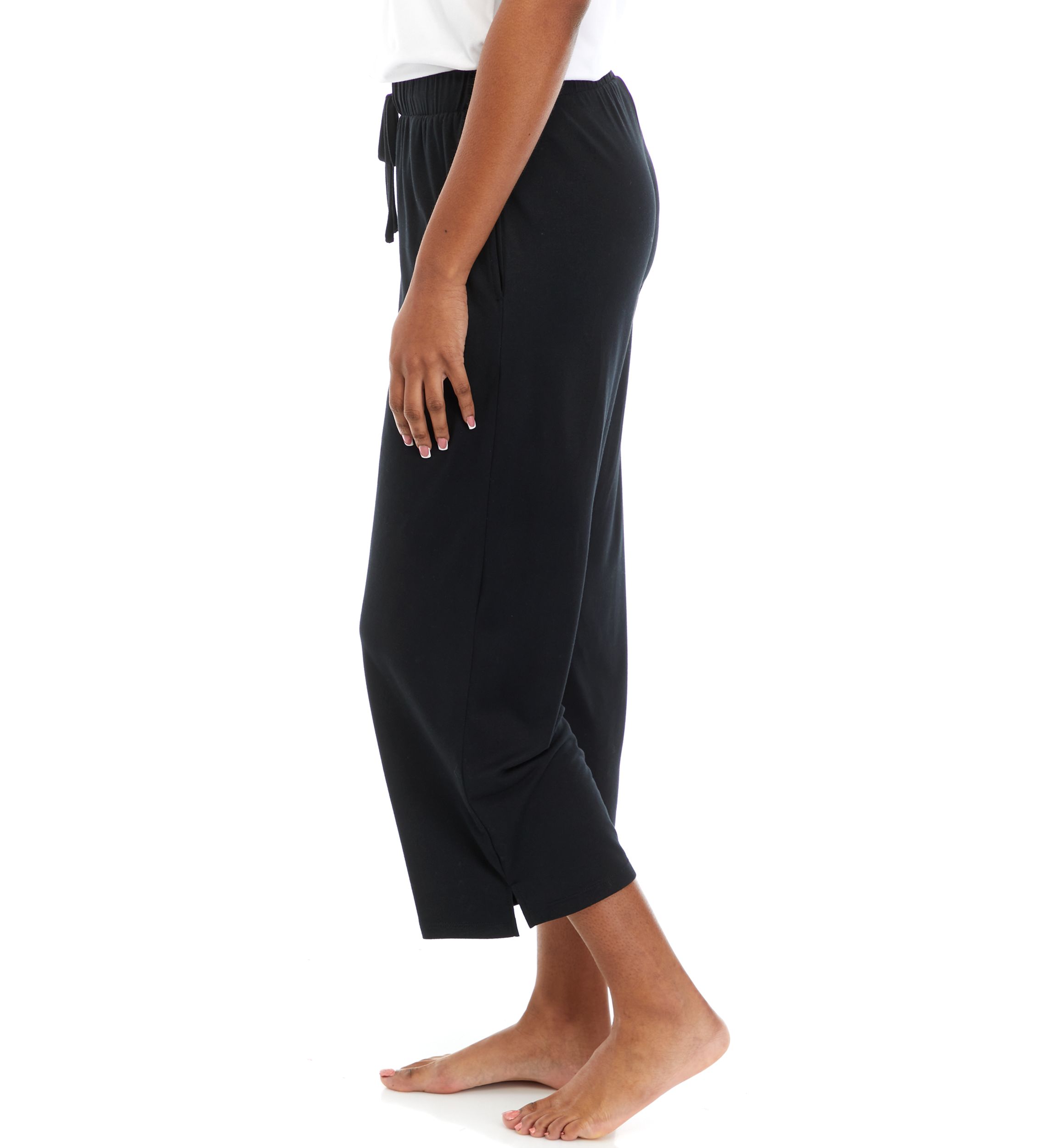 Womens Luxe Knit Capri Pajama Pants