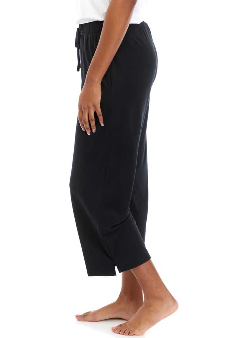 Womens Luxe Knit Capri Pajama Pants
