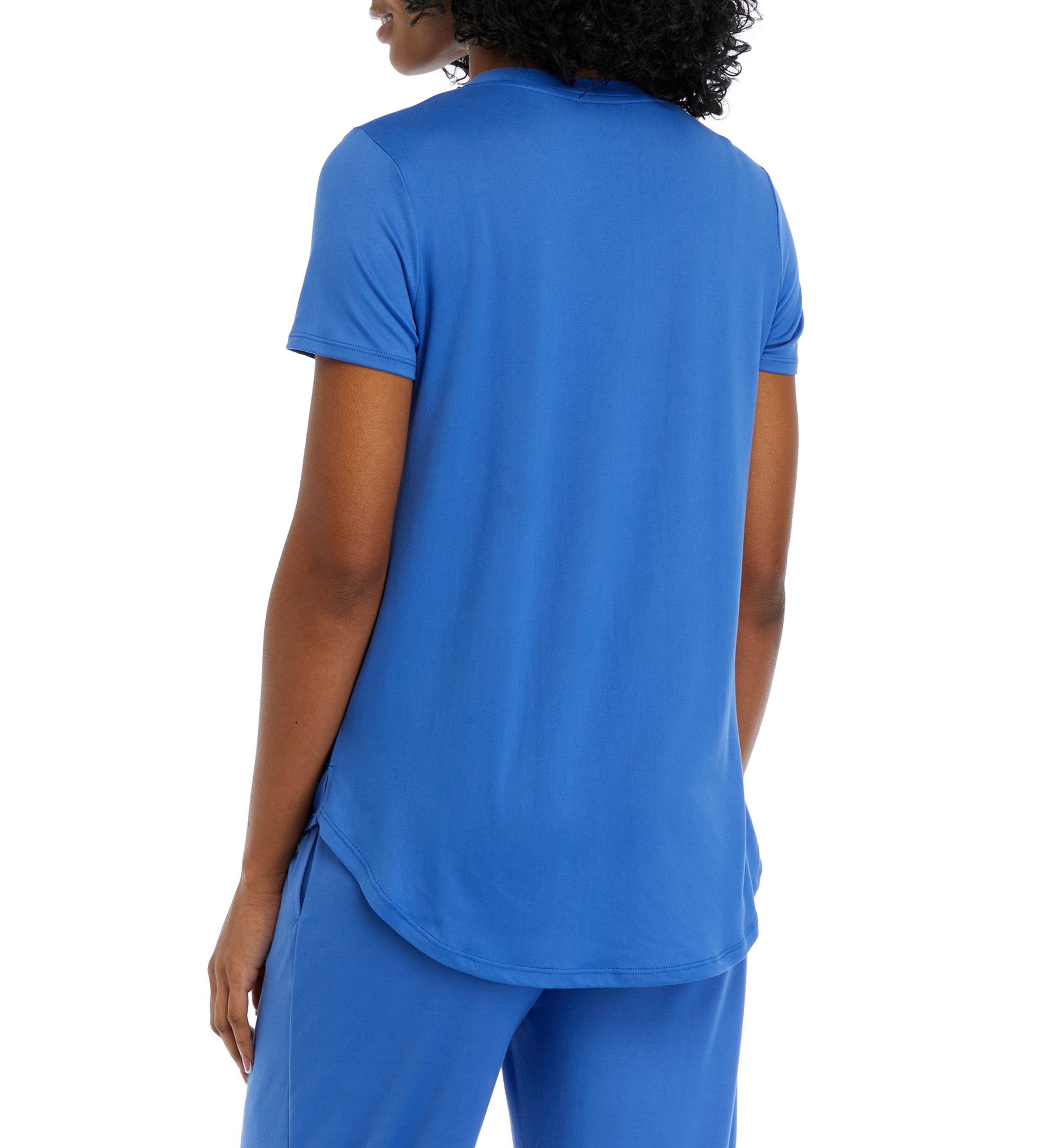 Womens Luxe Knit Short Sleeve Pajama T-Shirt