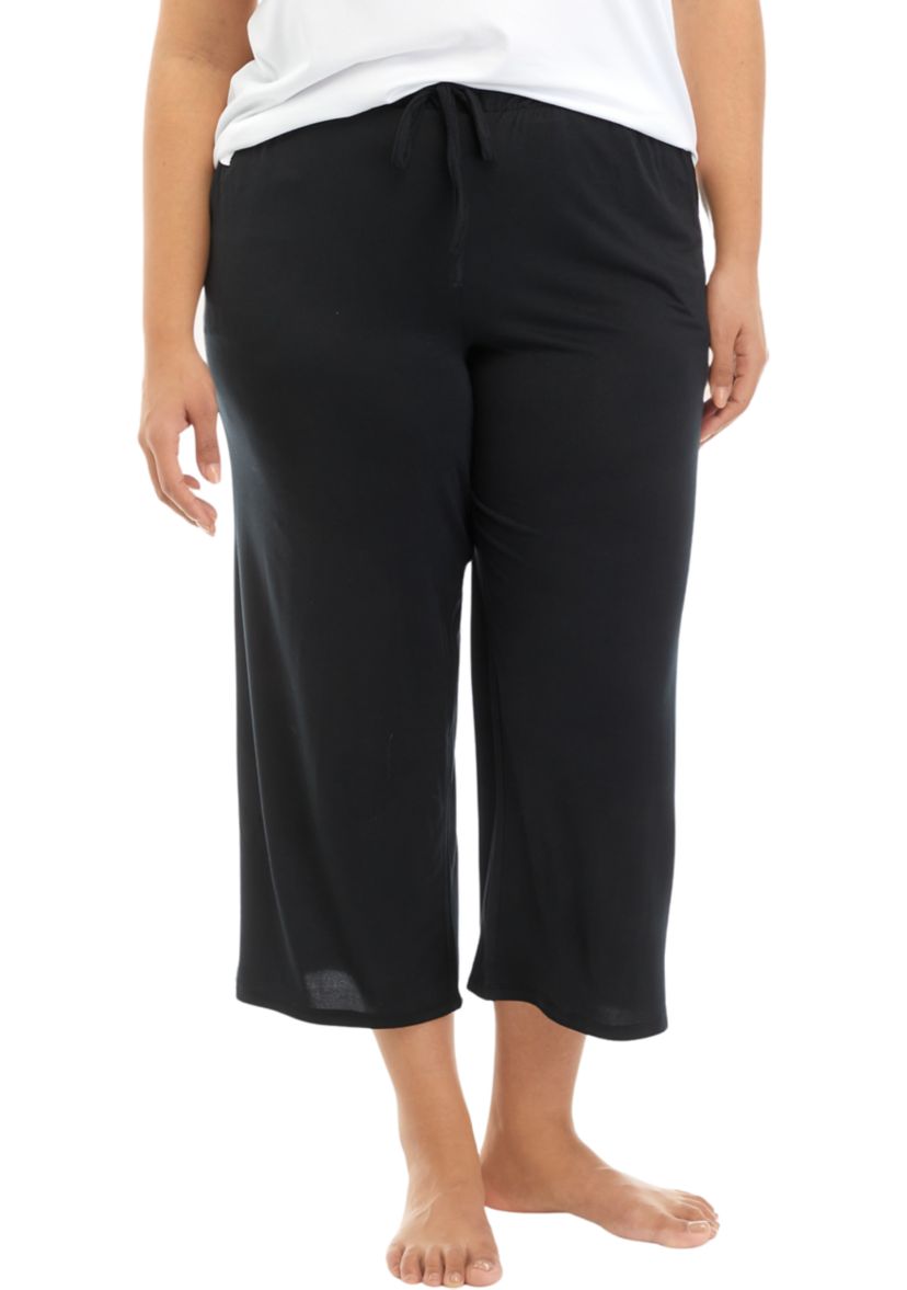 Plus Size Luxe Knit Capri Pajama Pants