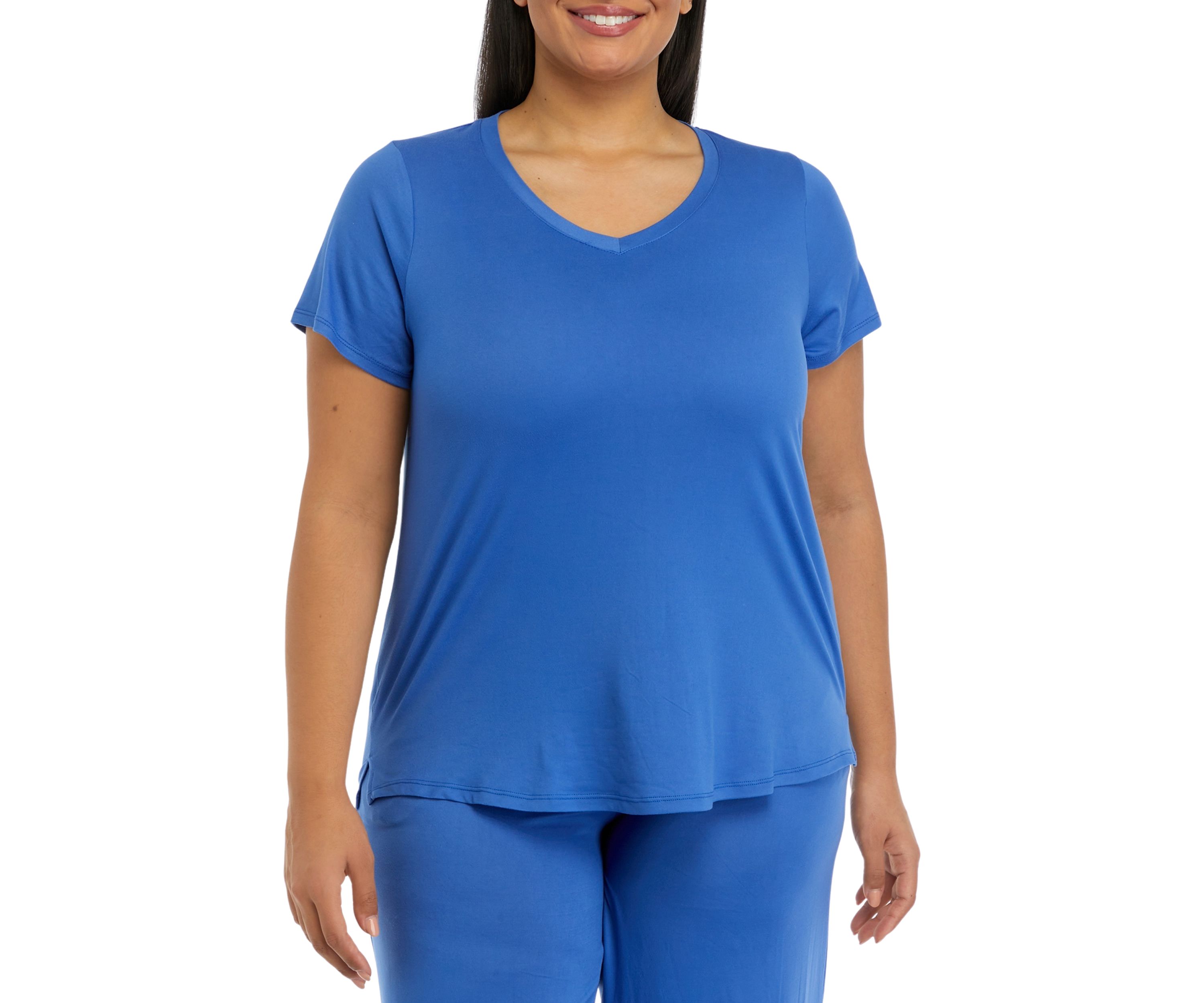 Plus Size Luxe Knit Short Sleeve Sleep T-Shirt