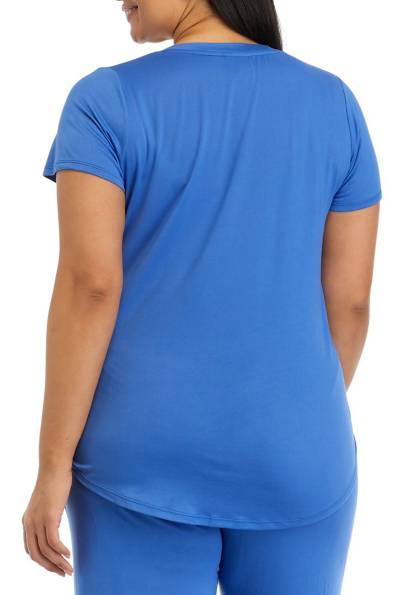 Plus Size Luxe Knit Short Sleeve Sleep T-Shirt