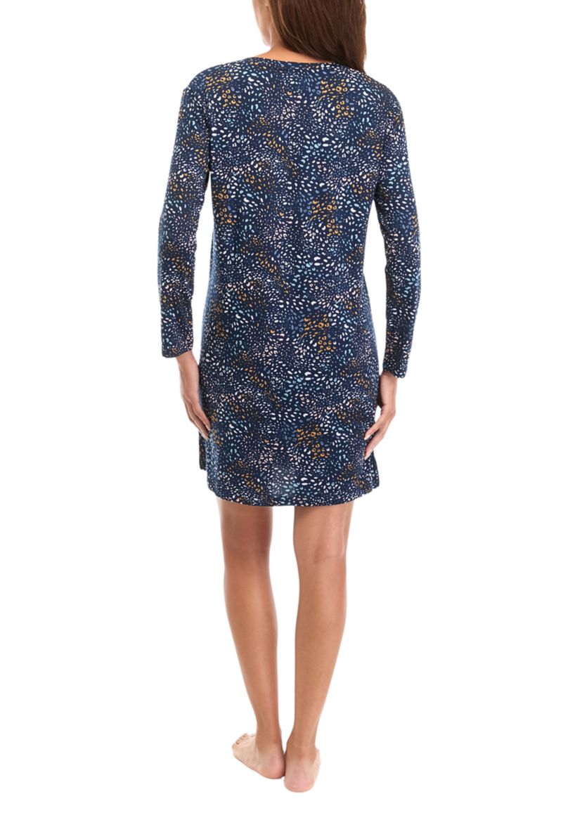 3/4 Sleeve Printed Nightgown 