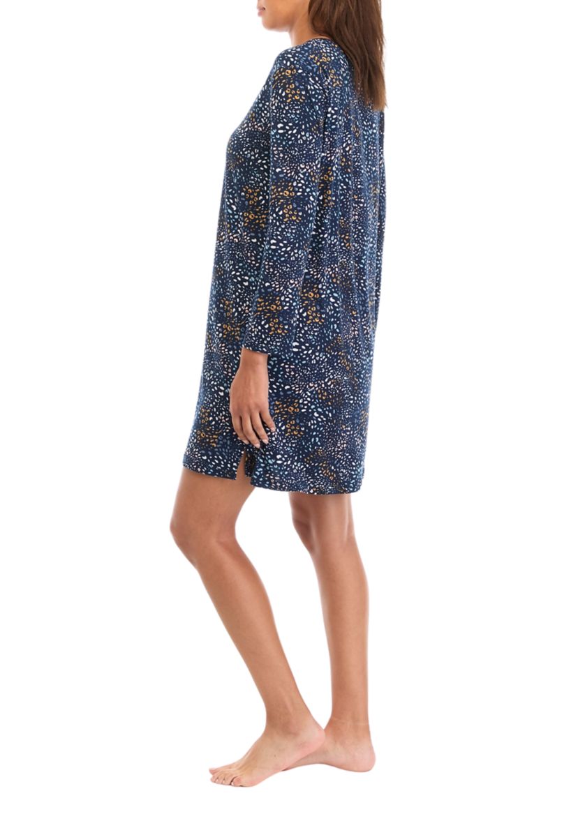 3/4 Sleeve Printed Nightgown 