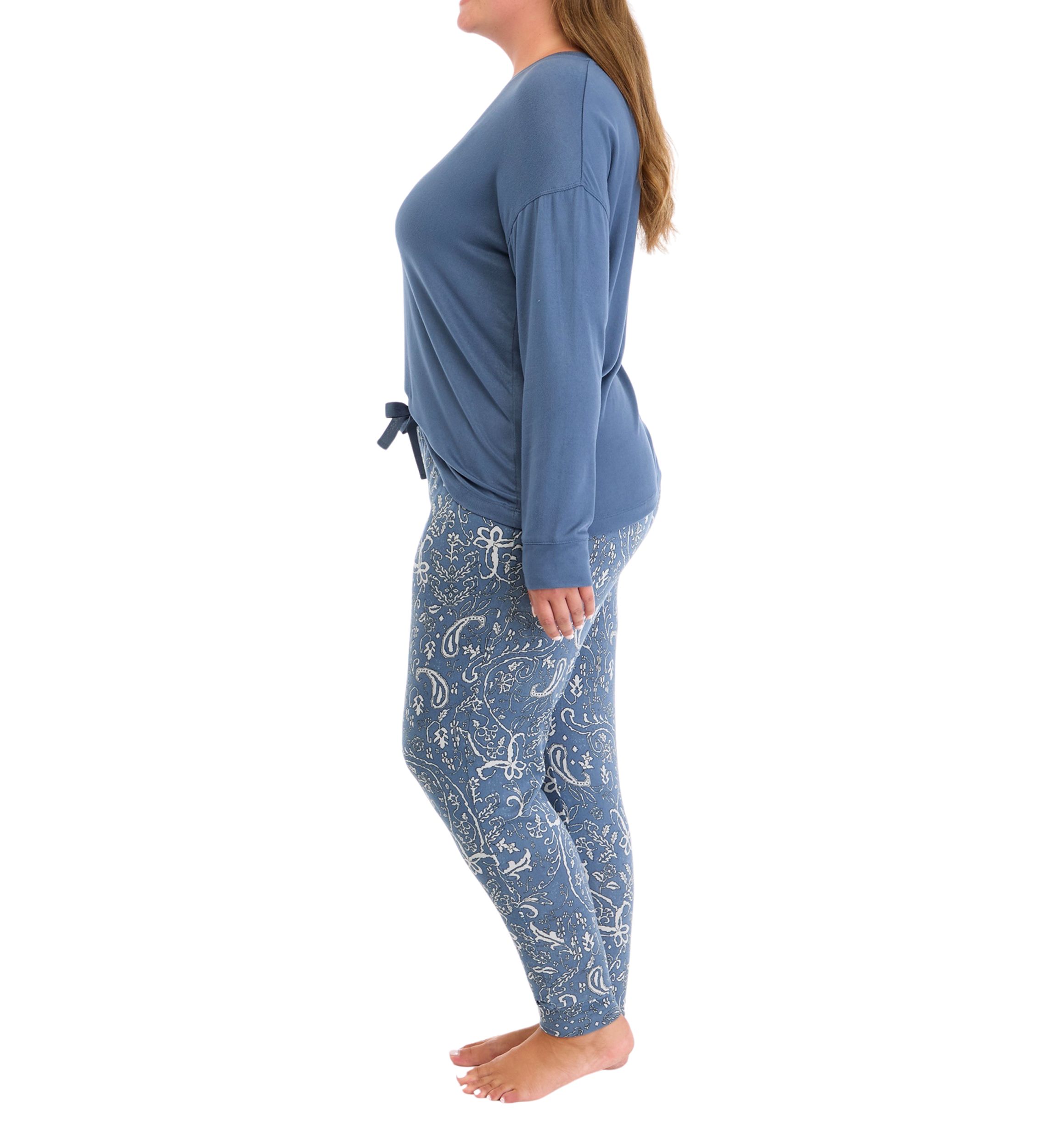 Plus Size Folded Brushed Knit Jogger Set