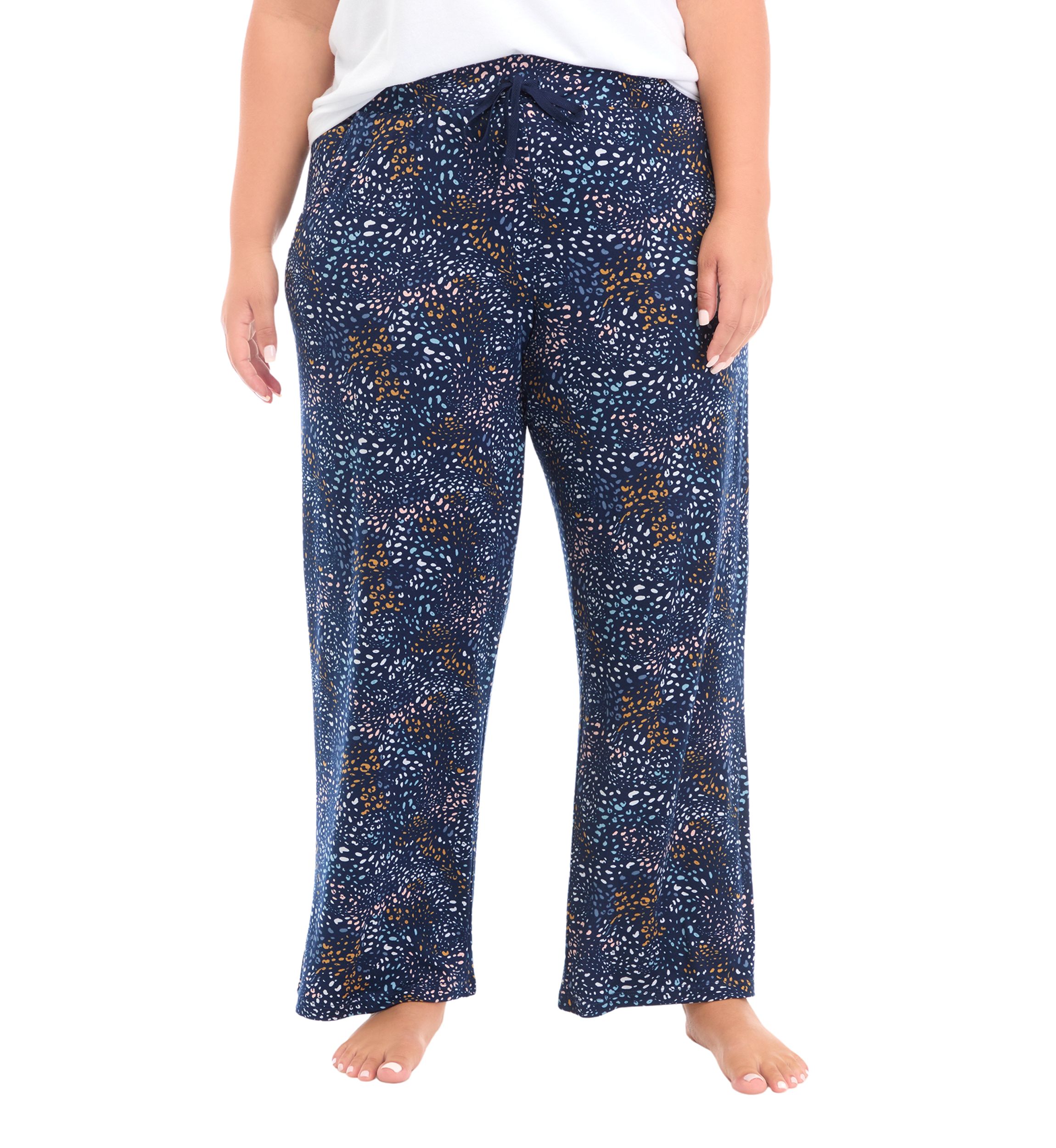 Plus Size Printed Pajama Pants
