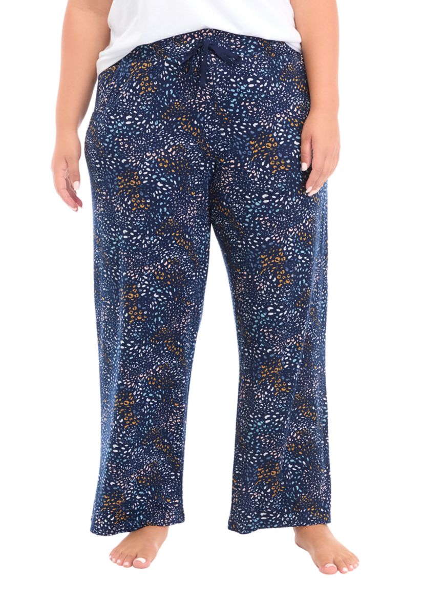 Plus Size Printed Pajama Pants