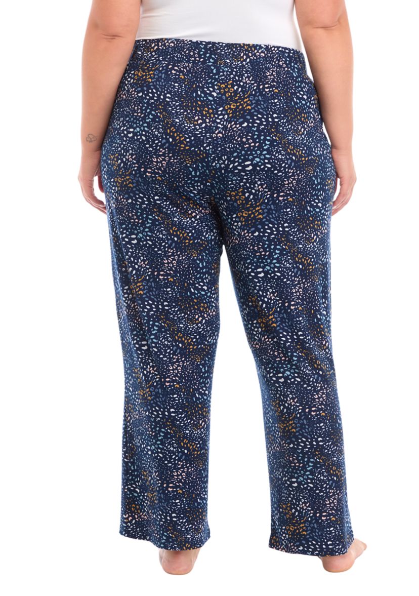 Plus Size Printed Pajama Pants
