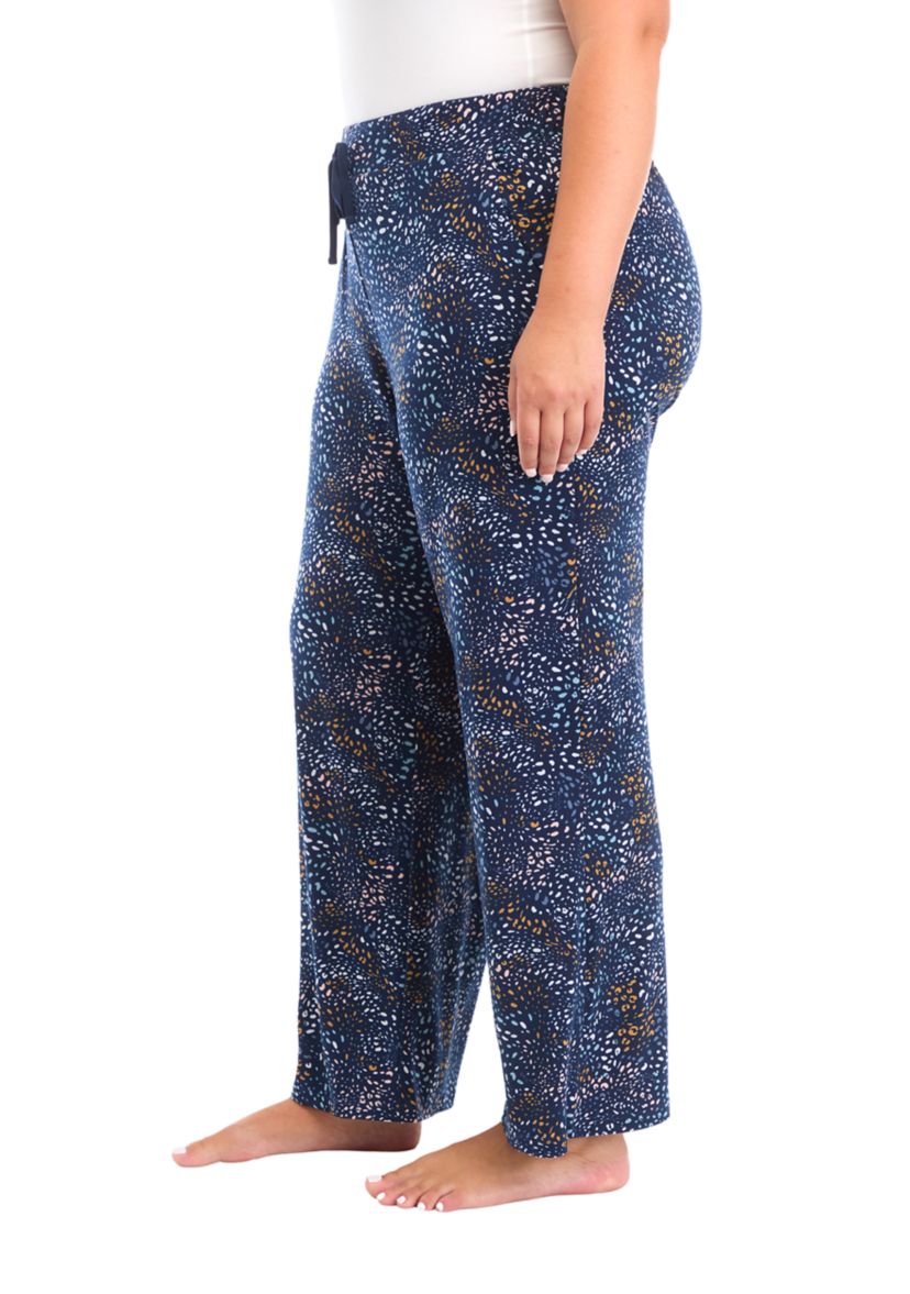 Plus Size Printed Pajama Pants