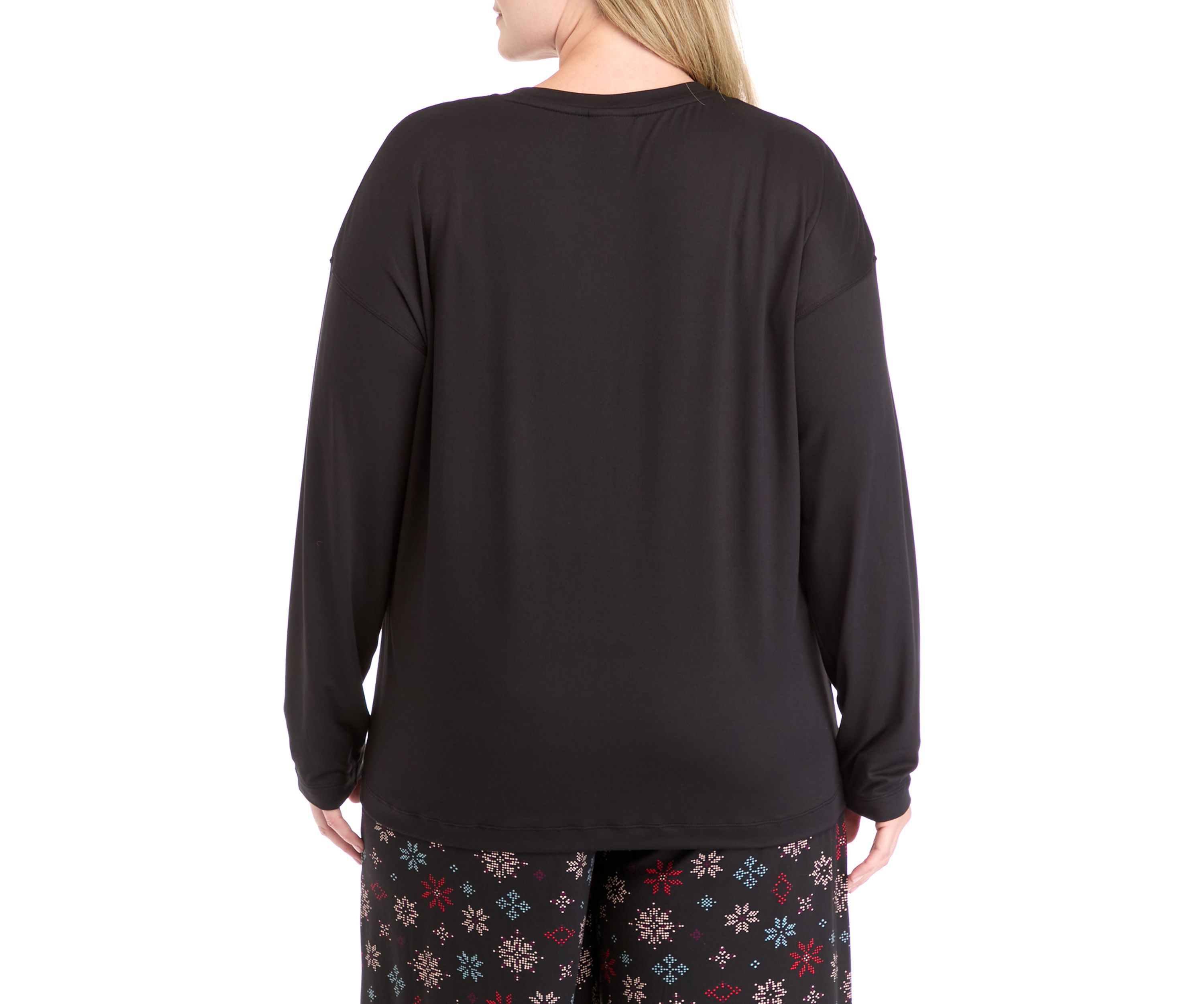 Plus Size Luxe Crew Neck Loungewear Top