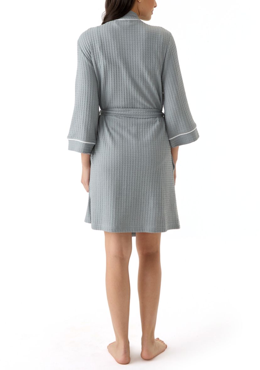 Waffle Knit Wrap Robe
