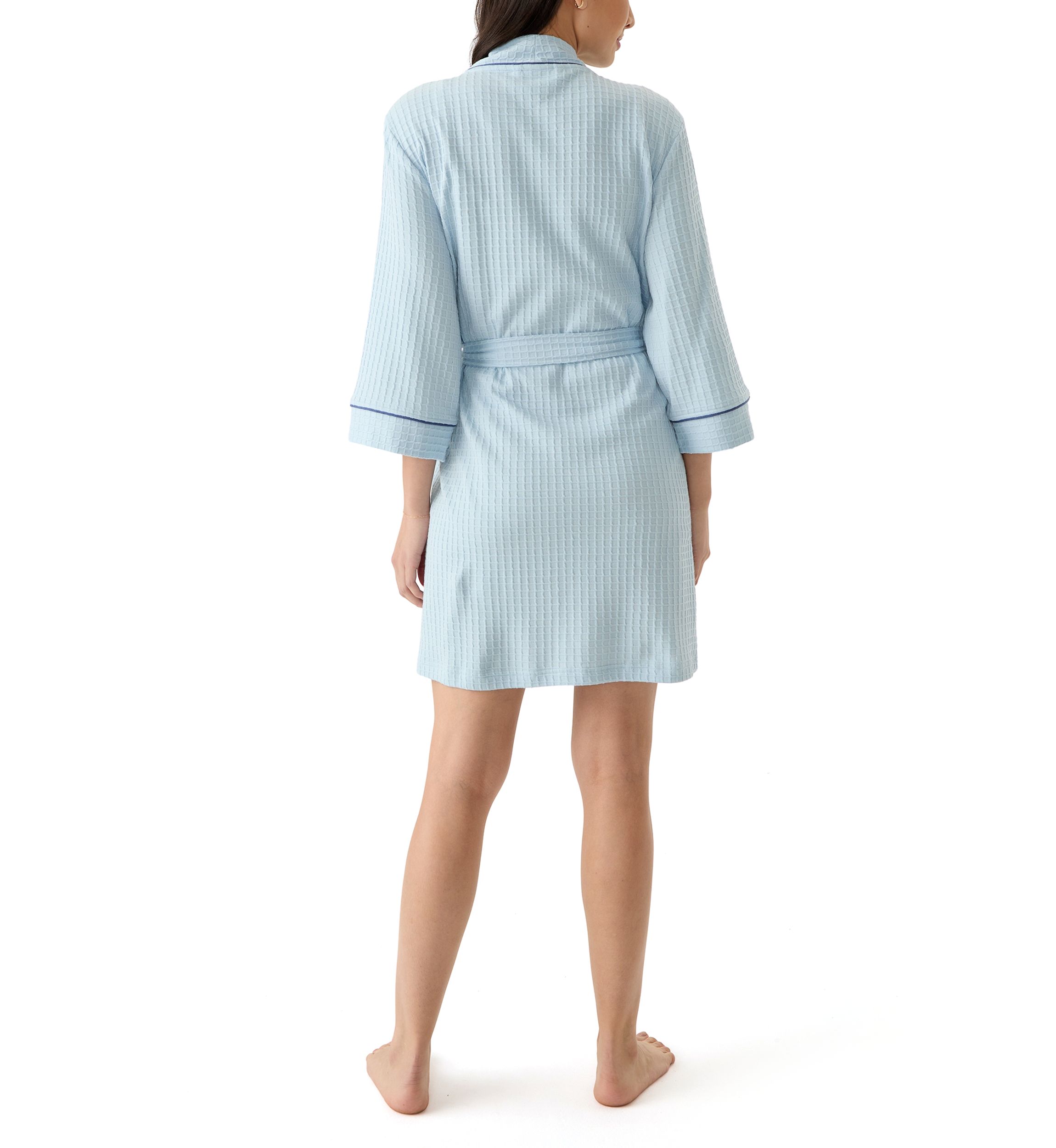 Waffle Knit Wrap Robe