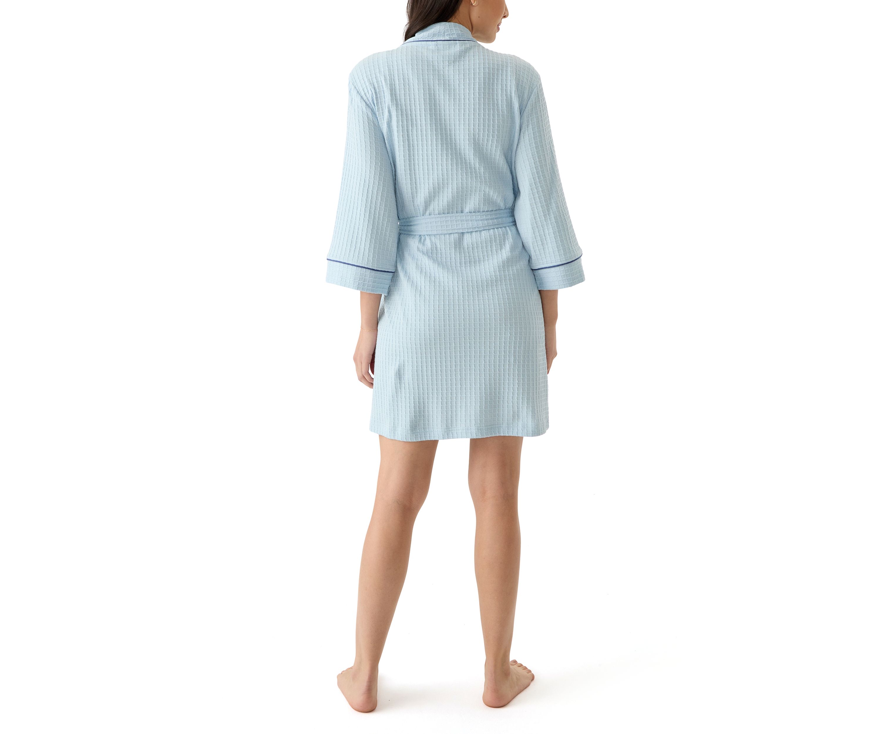 Waffle Knit Wrap Robe