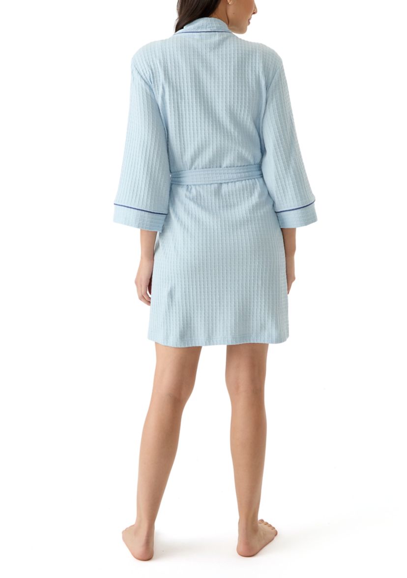Waffle Knit Wrap Robe
