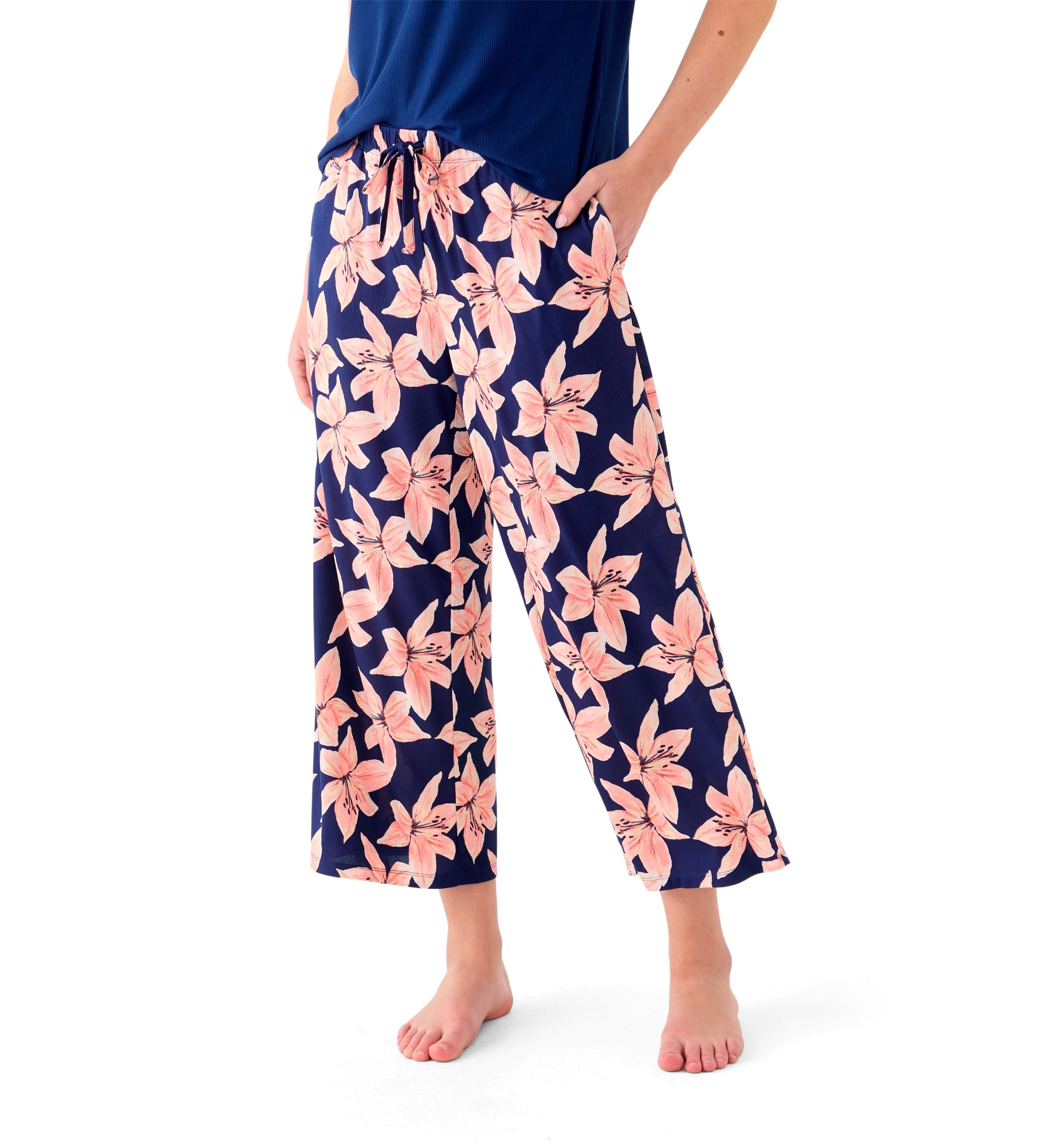 Womens Wide Leg Sleep Pants