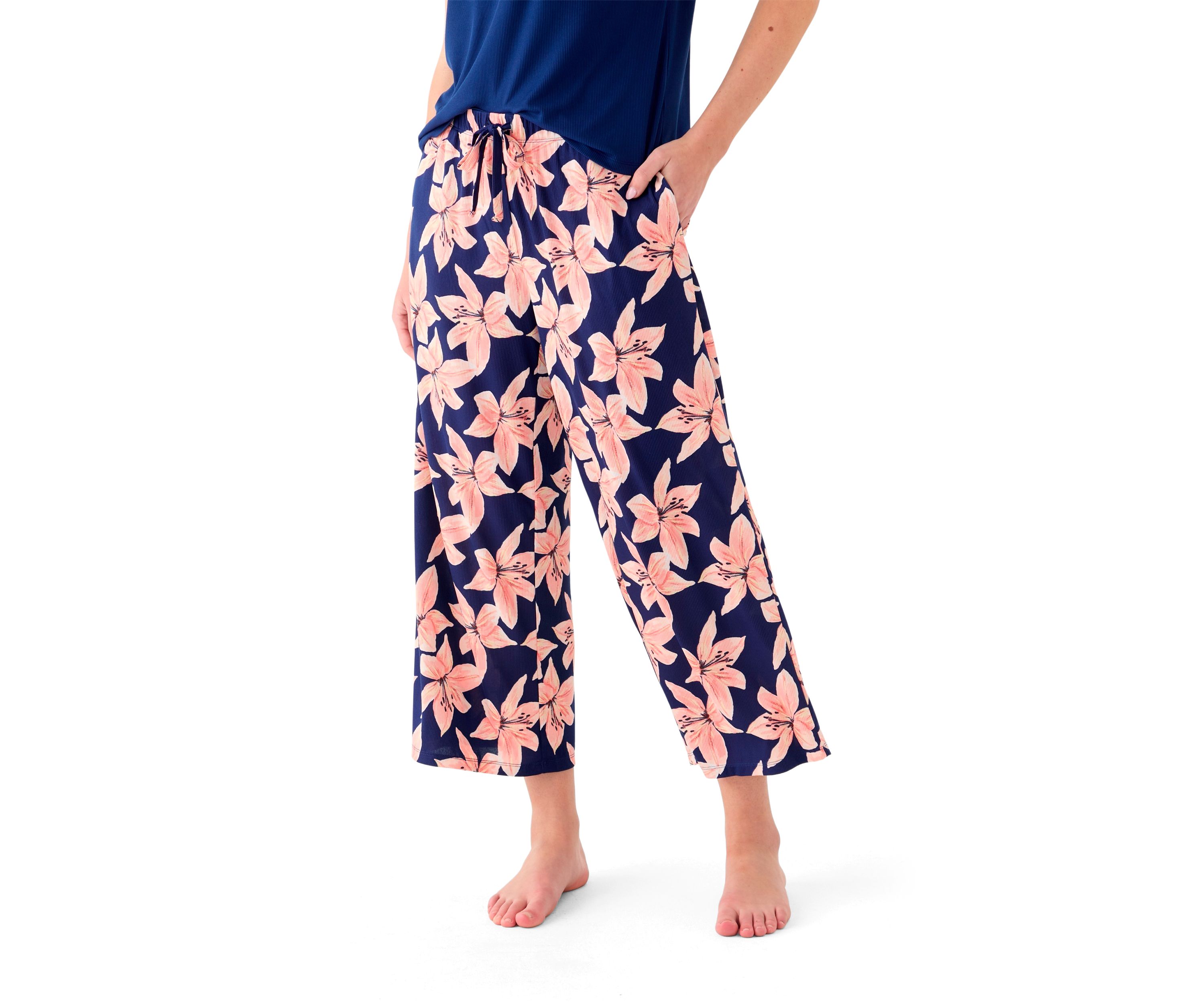 Womens Wide Leg Sleep Pants