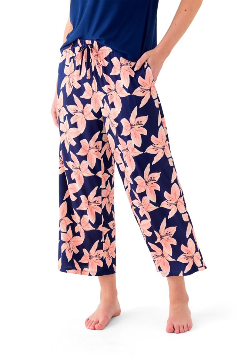 Womens Wide Leg Sleep Pants