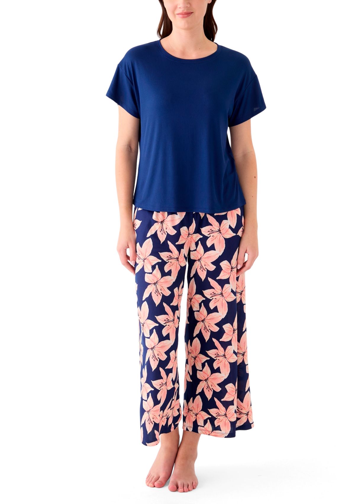 Womens Wide Leg Sleep Pants