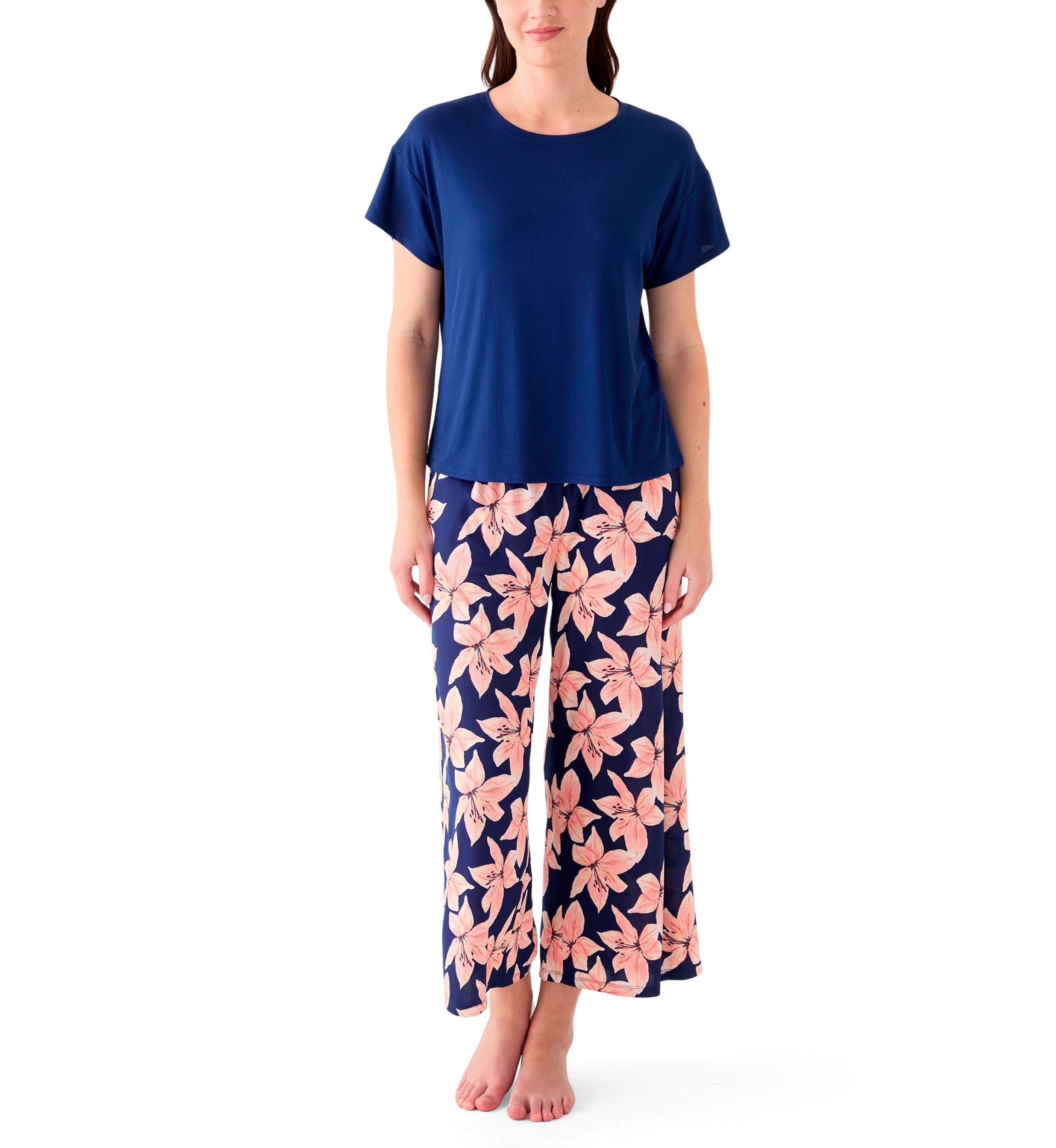 Womens Wide Leg Sleep Pants