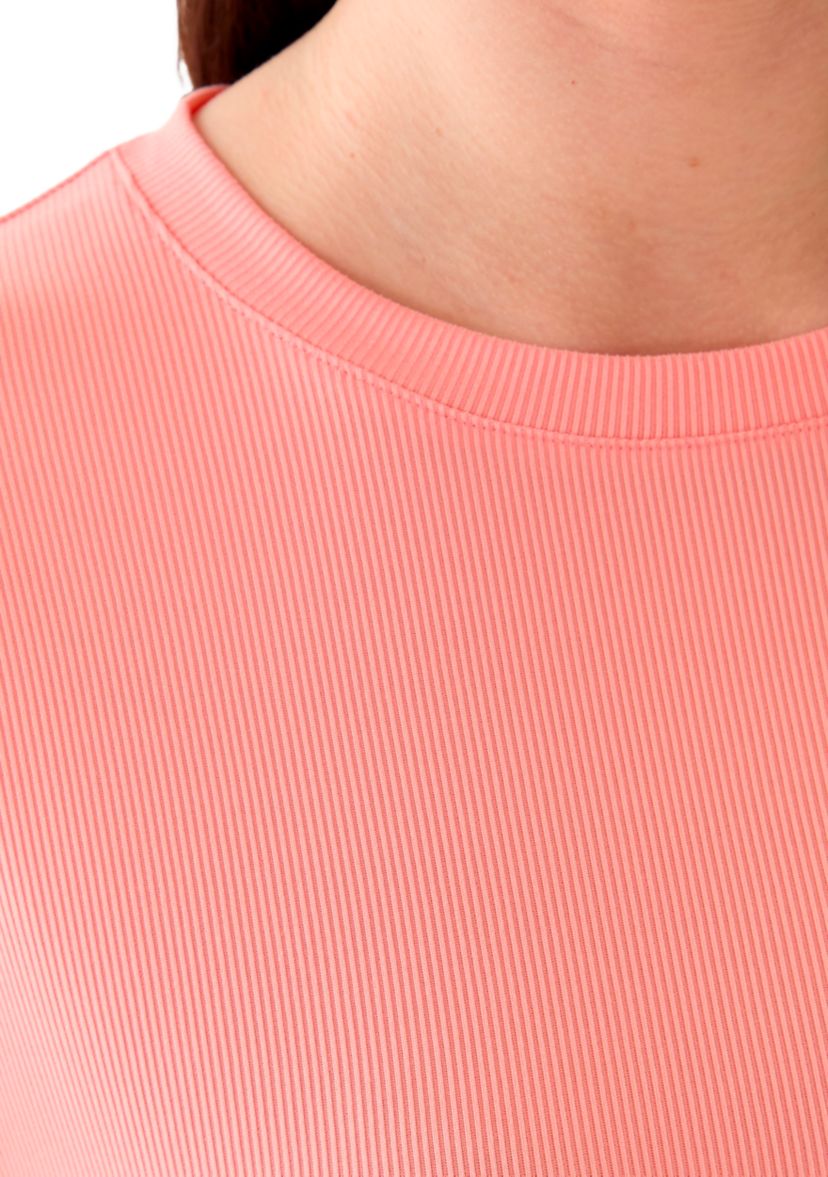 Womens Short Sleeve Solid Boxy Crew Neck Sleep T-Shirt