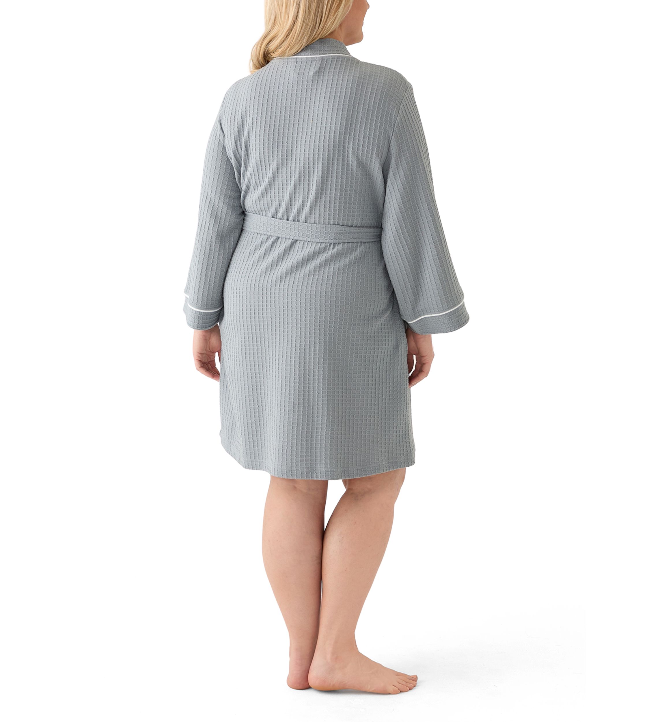 Plus Size Waffle Wrap Robe