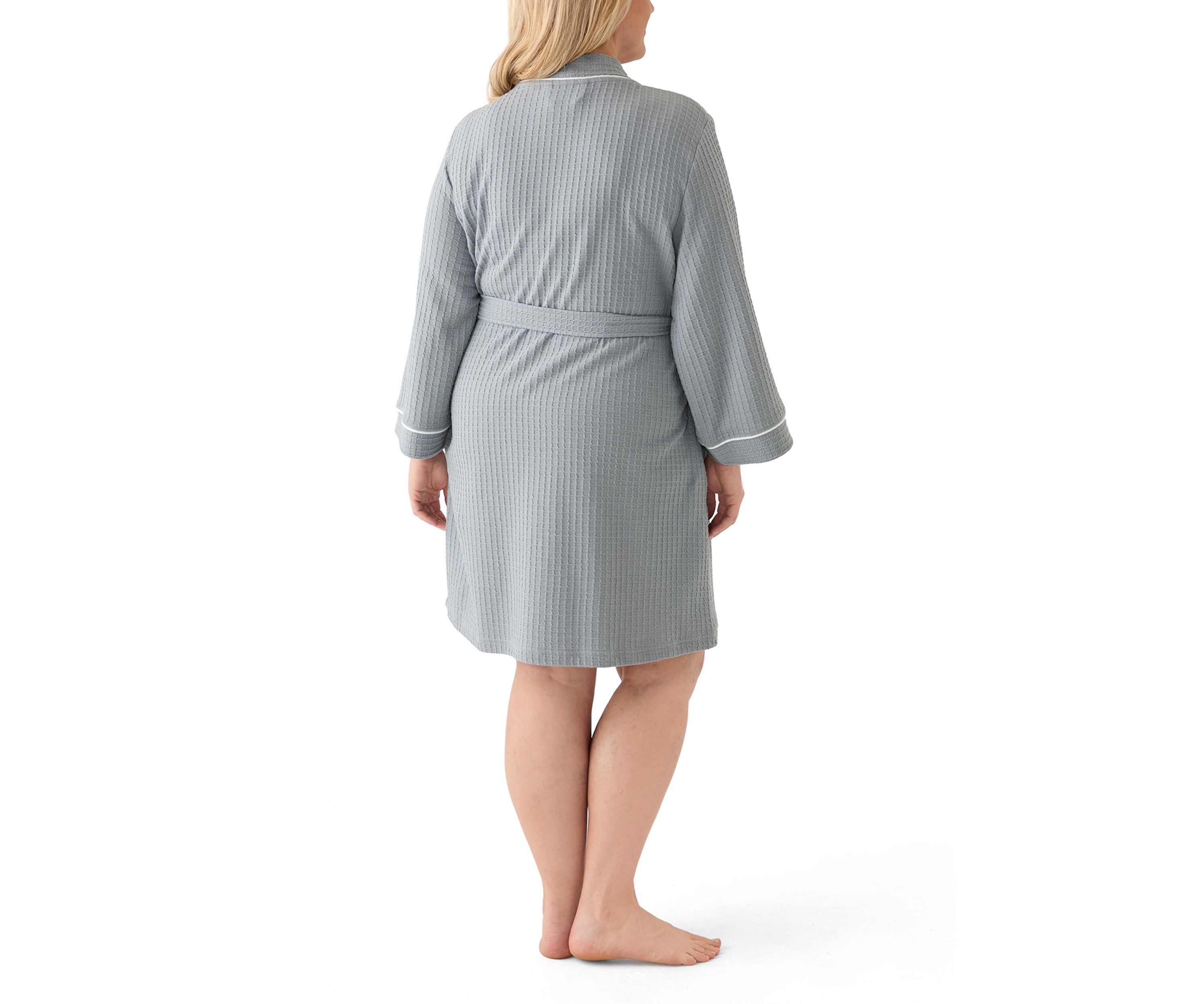 Plus Size Waffle Wrap Robe