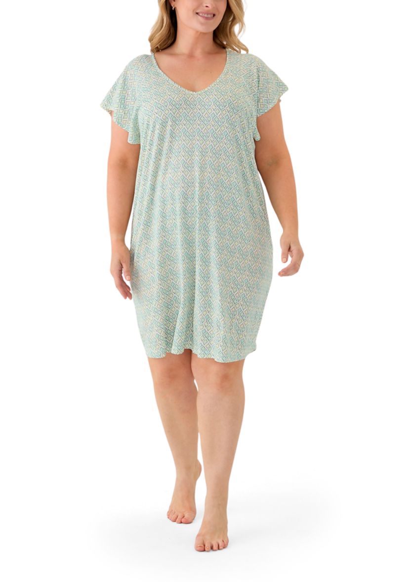 Plus Size Short Sleeve Nightie 