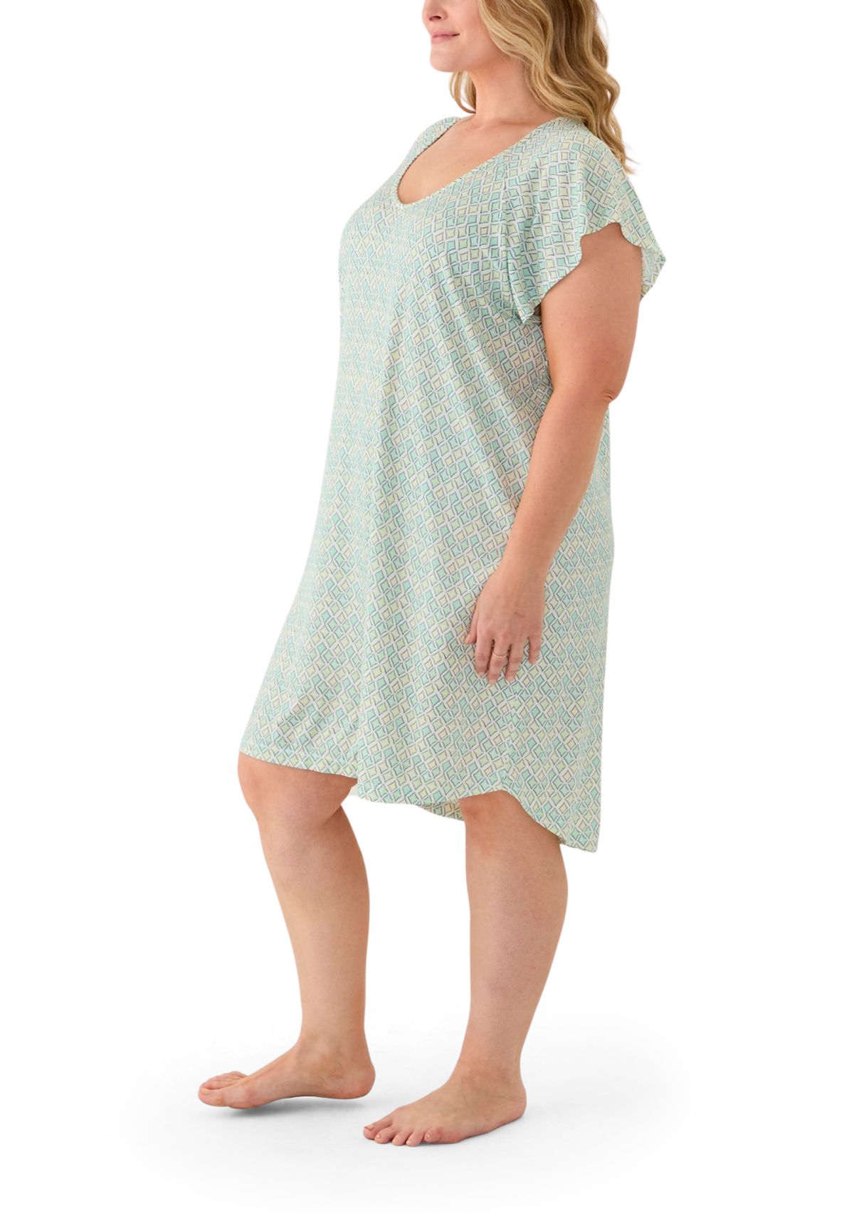 Plus Size Short Sleeve Nightie 