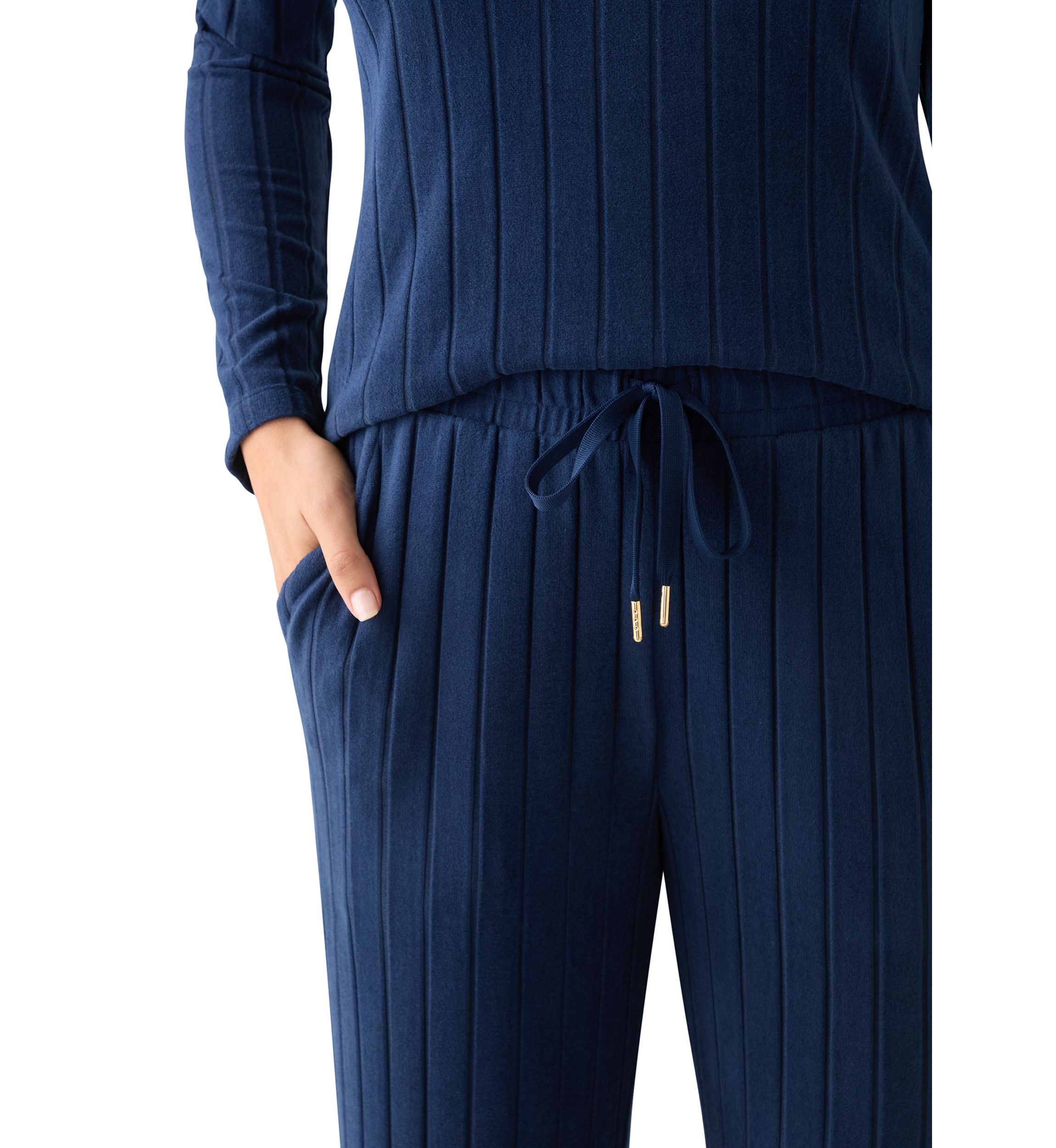 Ribbed Henley Pajama Set