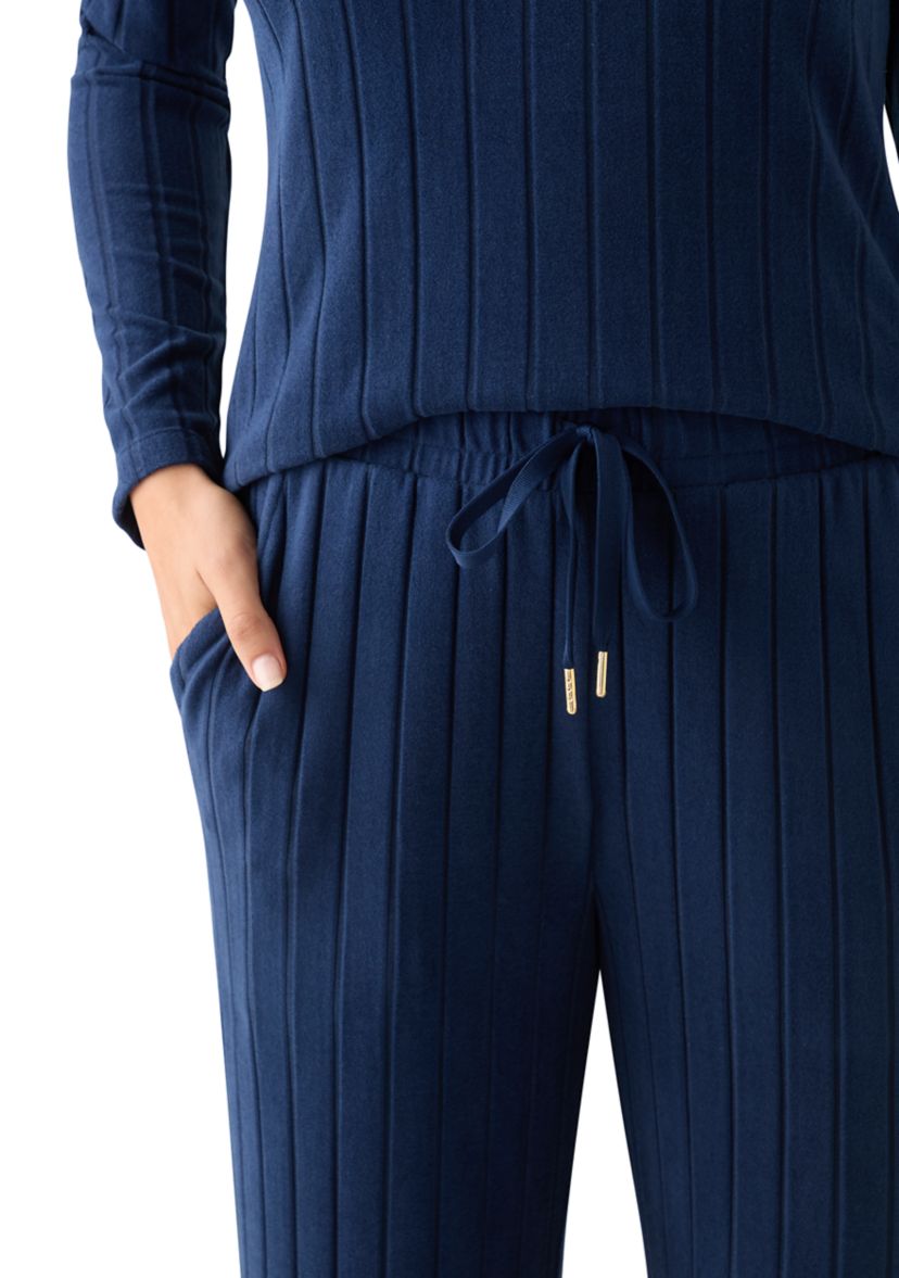 Ribbed Henley Pajama Set
