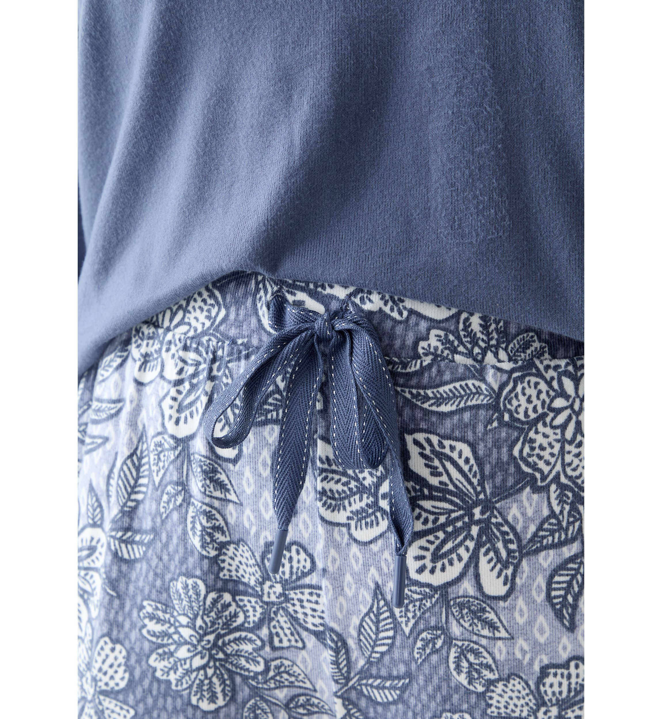Plus Size Knit Folded Pajama Set