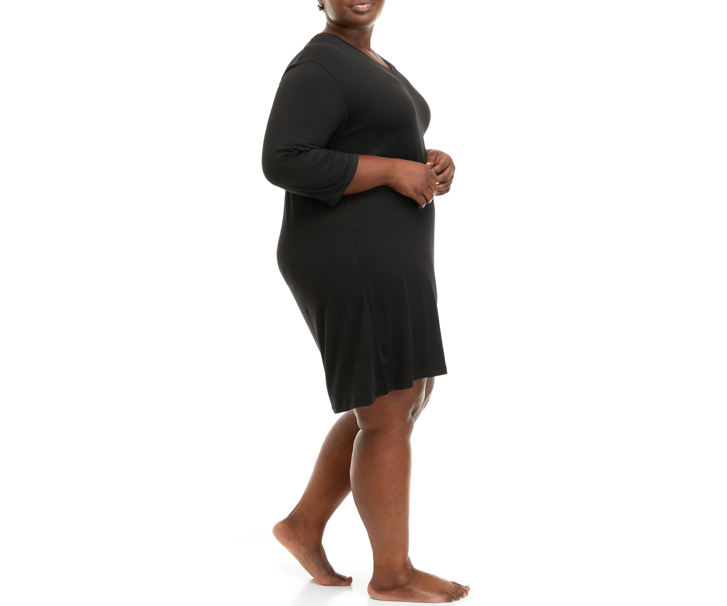 Plus Size 3/4 Sleeve Sleep Shirt 