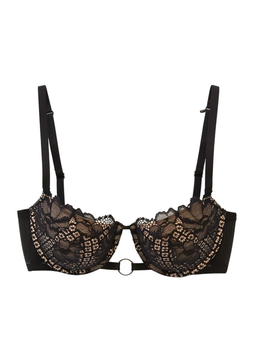 Lace Balconette Underwire Bra 
