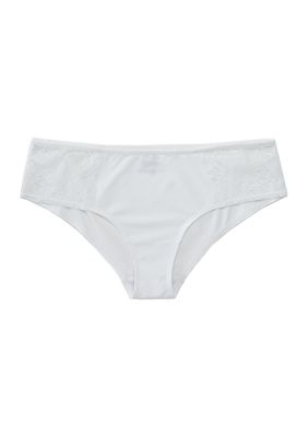 Parisian Women's Crochet Lace Hipster Panty, White, Large