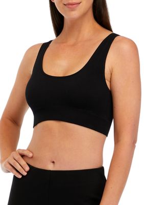 Pepperika Women Cotton Non Wired Non Padded Crop Top Sports Bra with Full  Coverage Combo (Pack of 2) Black : : Fashion