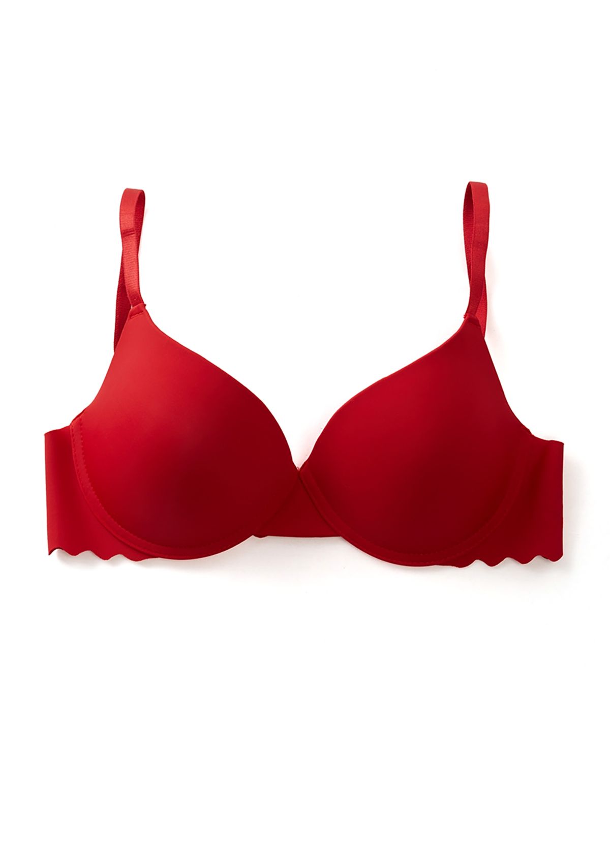 Scalloped Edge Push Up Demi Bra
