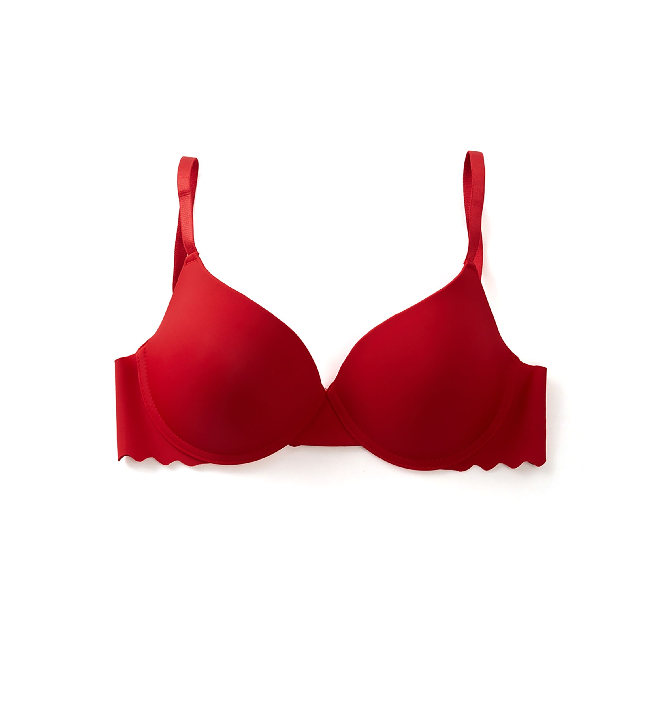 Scalloped Edge Push Up Demi Bra