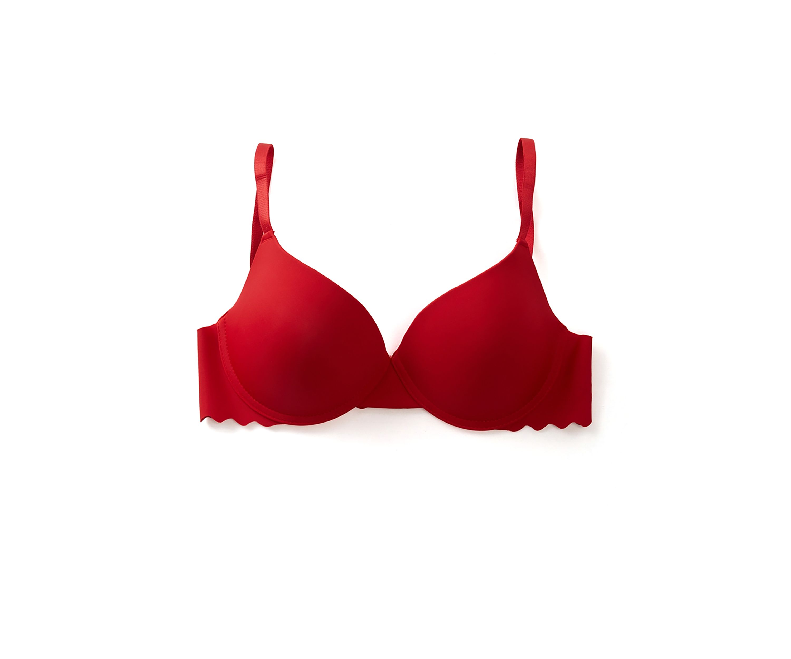 Scalloped Edge Push Up Demi Bra