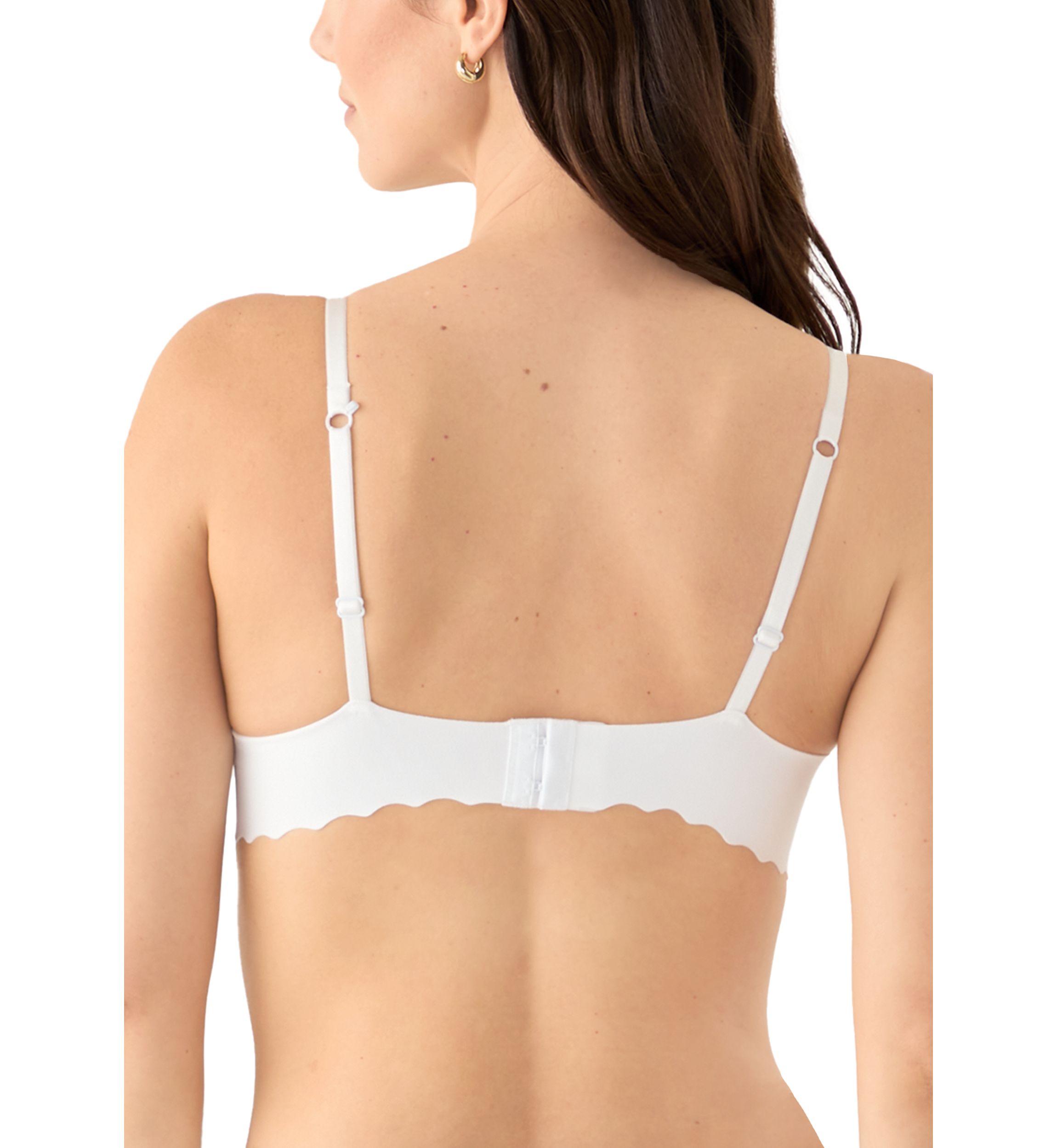 Lace Scalloped Edge Lift Wire Free Bra