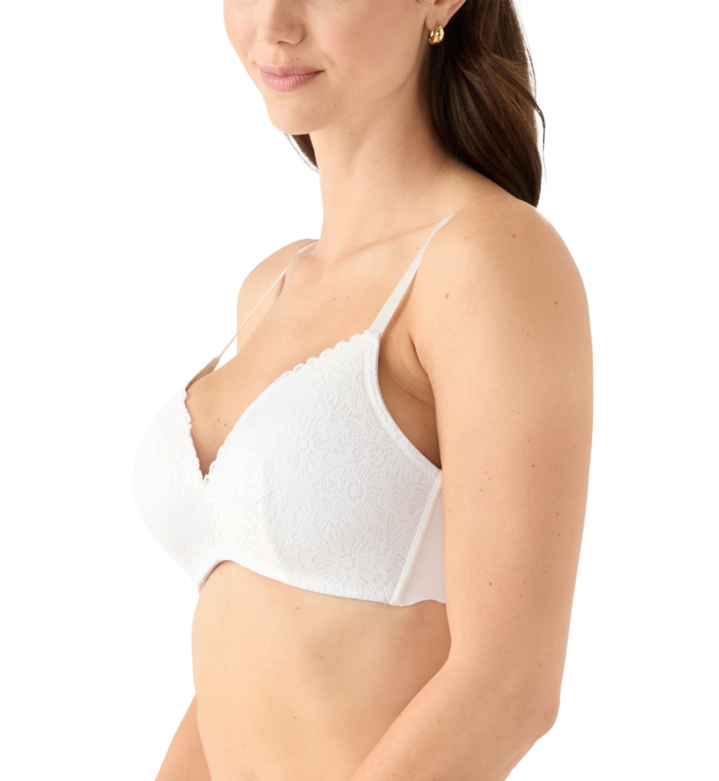Lace Scalloped Edge Lift Wire Free Bra