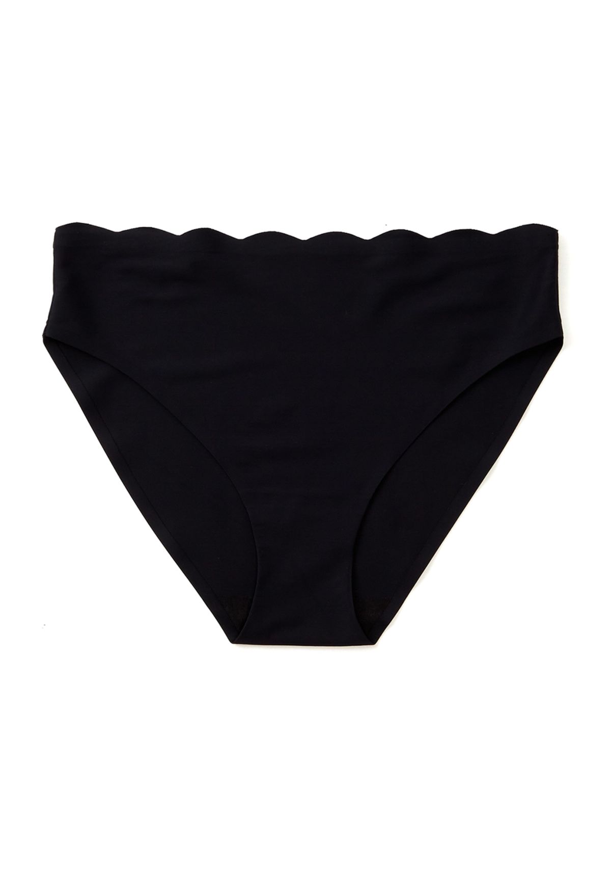 Scalloped Edge High Cut Briefs