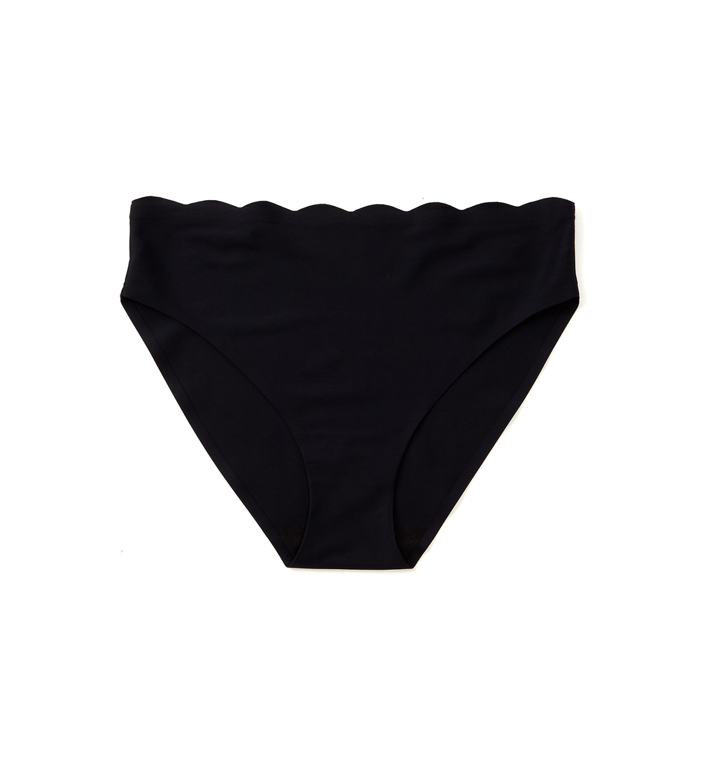 Scalloped Edge High Cut Briefs