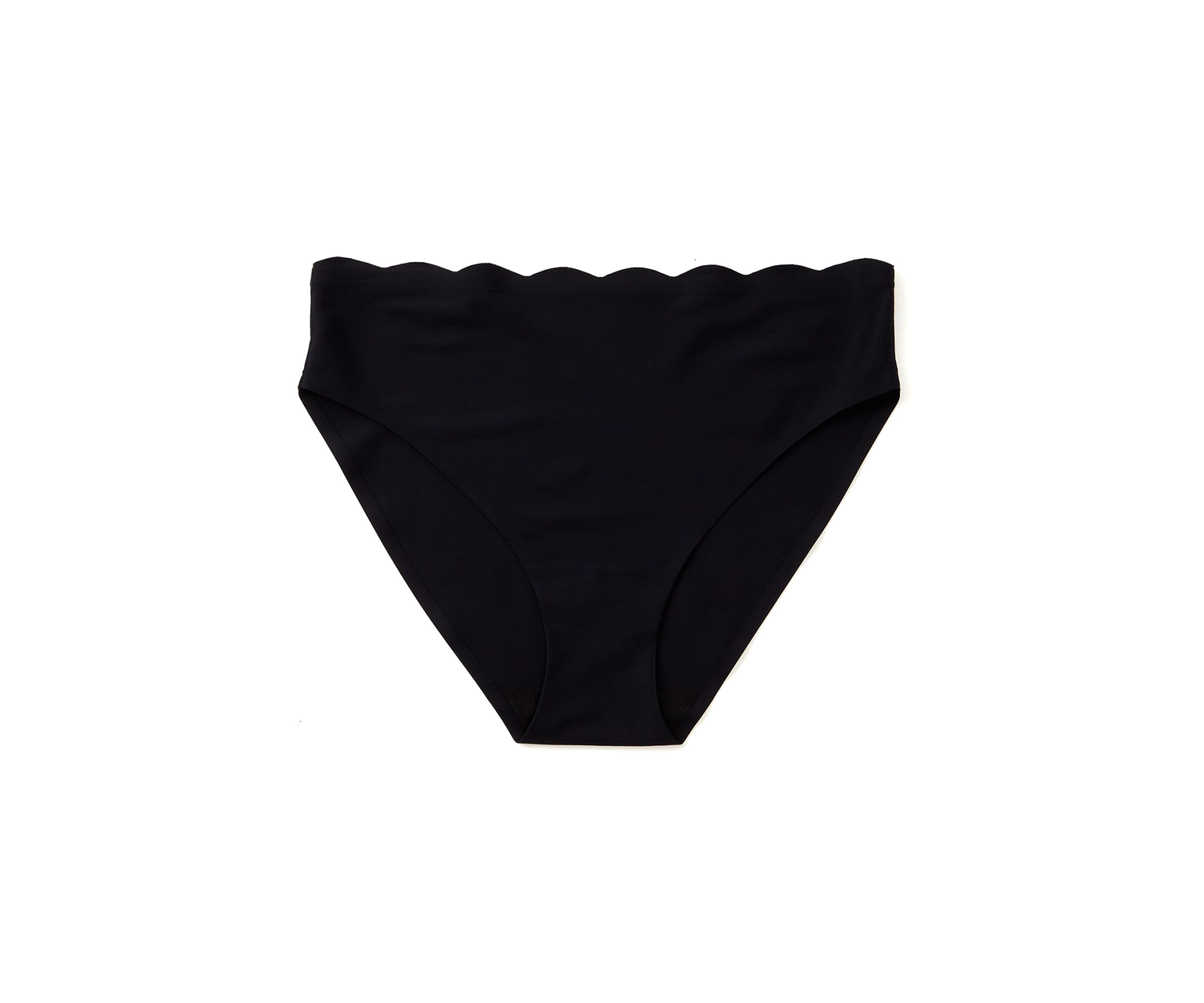 Scalloped Edge High Cut Briefs