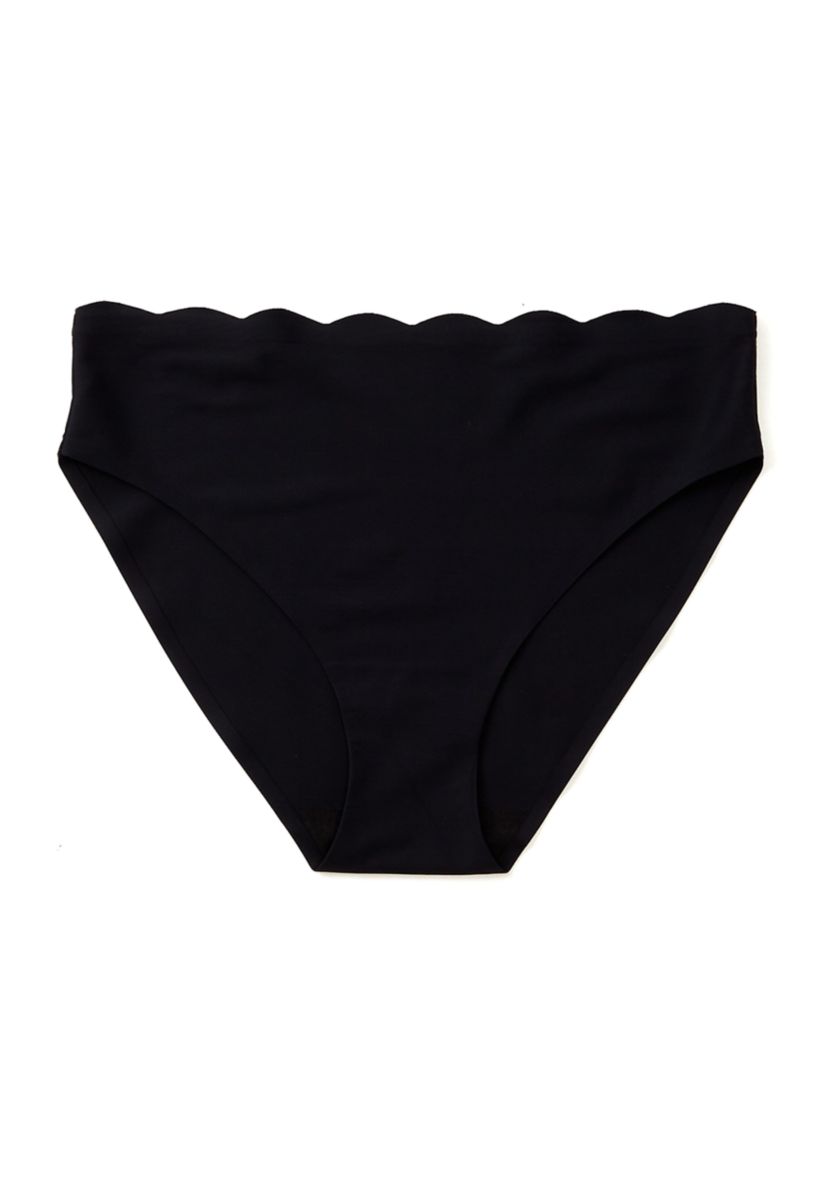 Scalloped Edge High Cut Briefs