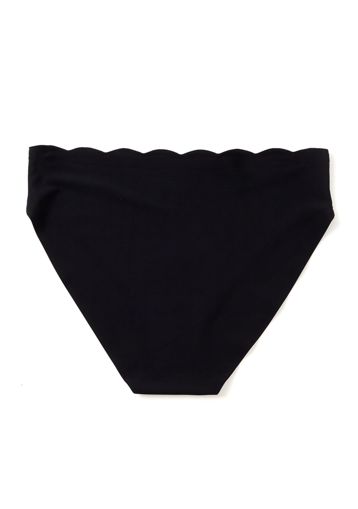 Scalloped Edge High Cut Briefs